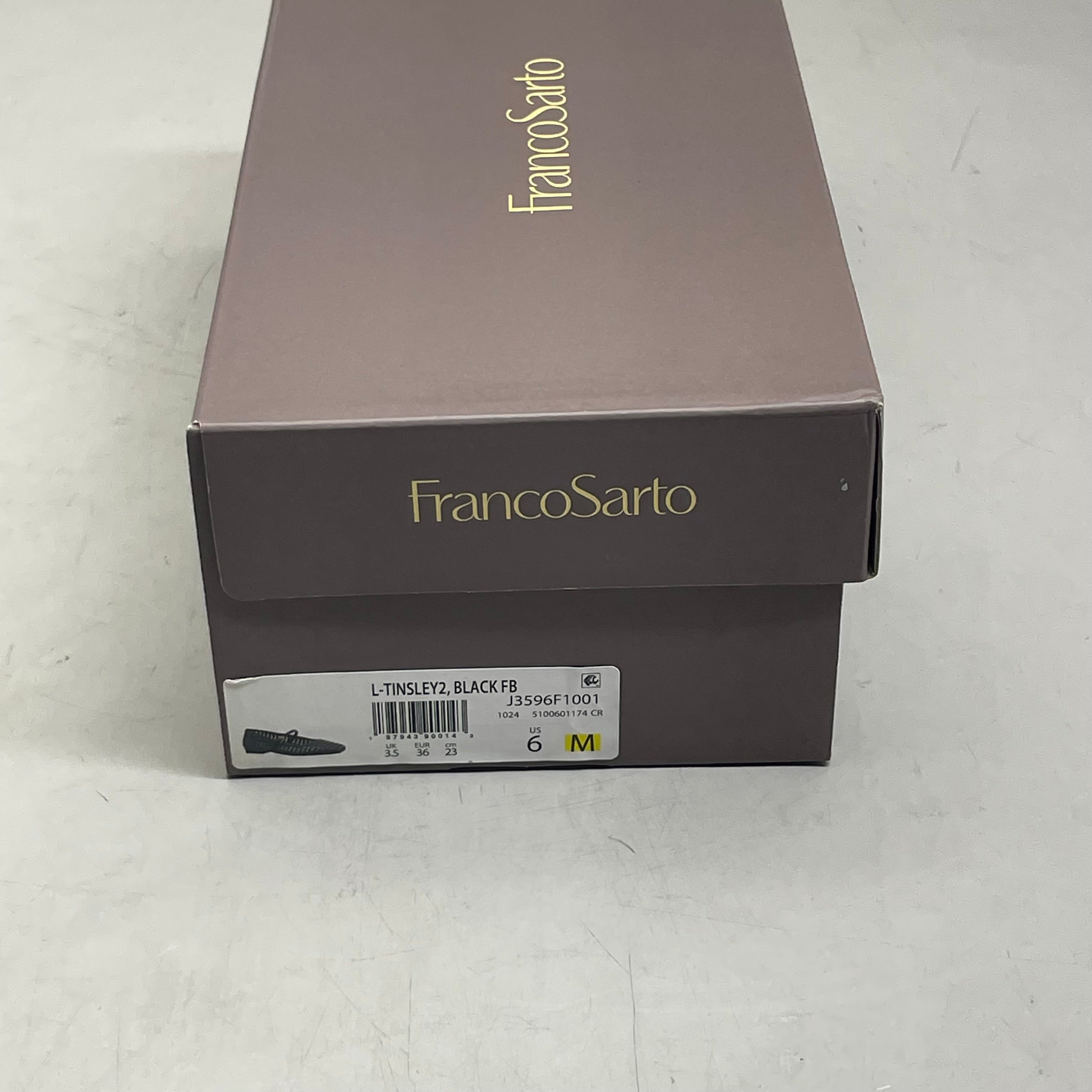 FRANCO SARTO L-Tinsley Mary Jane Women's Flat SZ M 6 Black