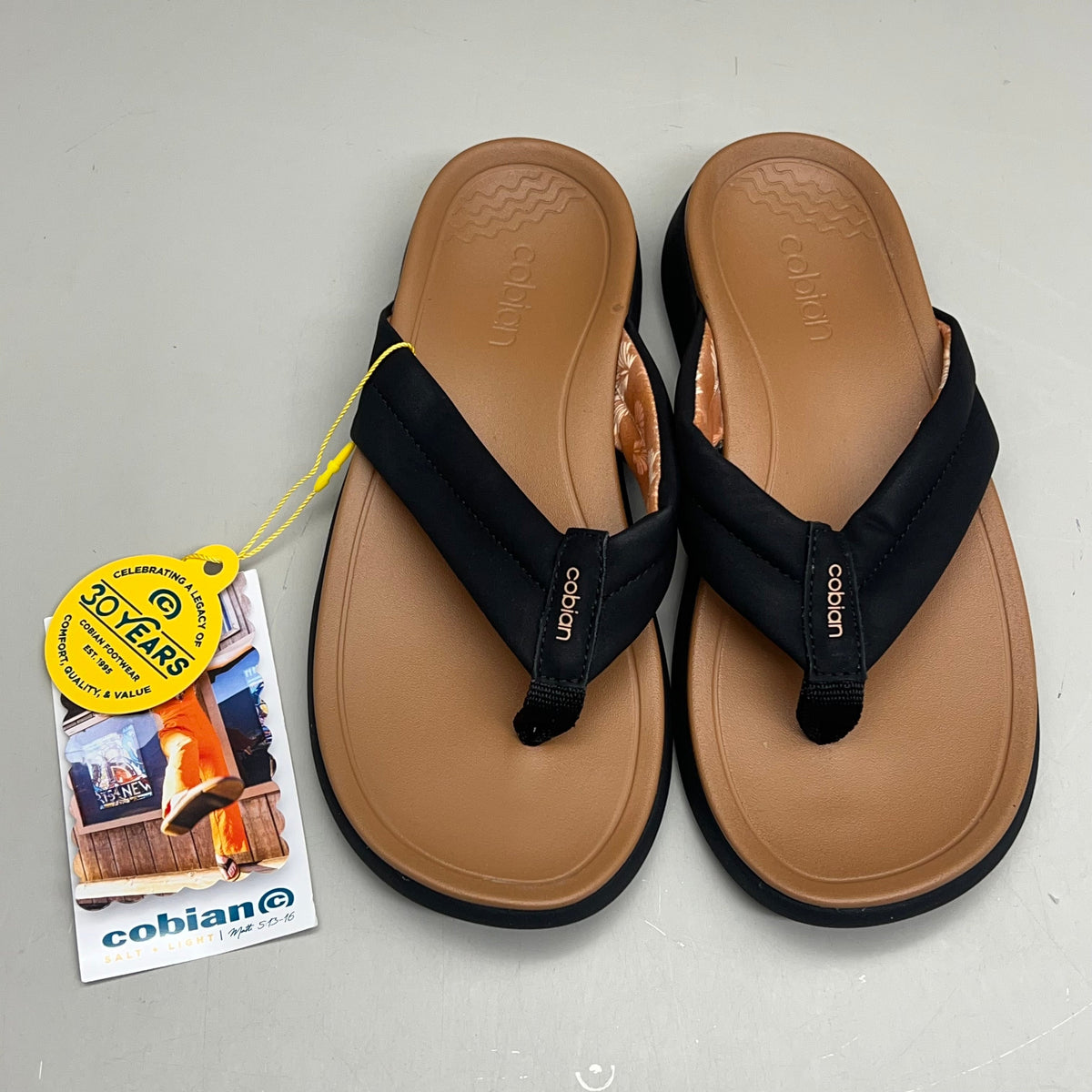 COBIAN Darby Synthetic Suede Strap Sandals Women's SZ 10, EU 41 Black DAR24-001-10