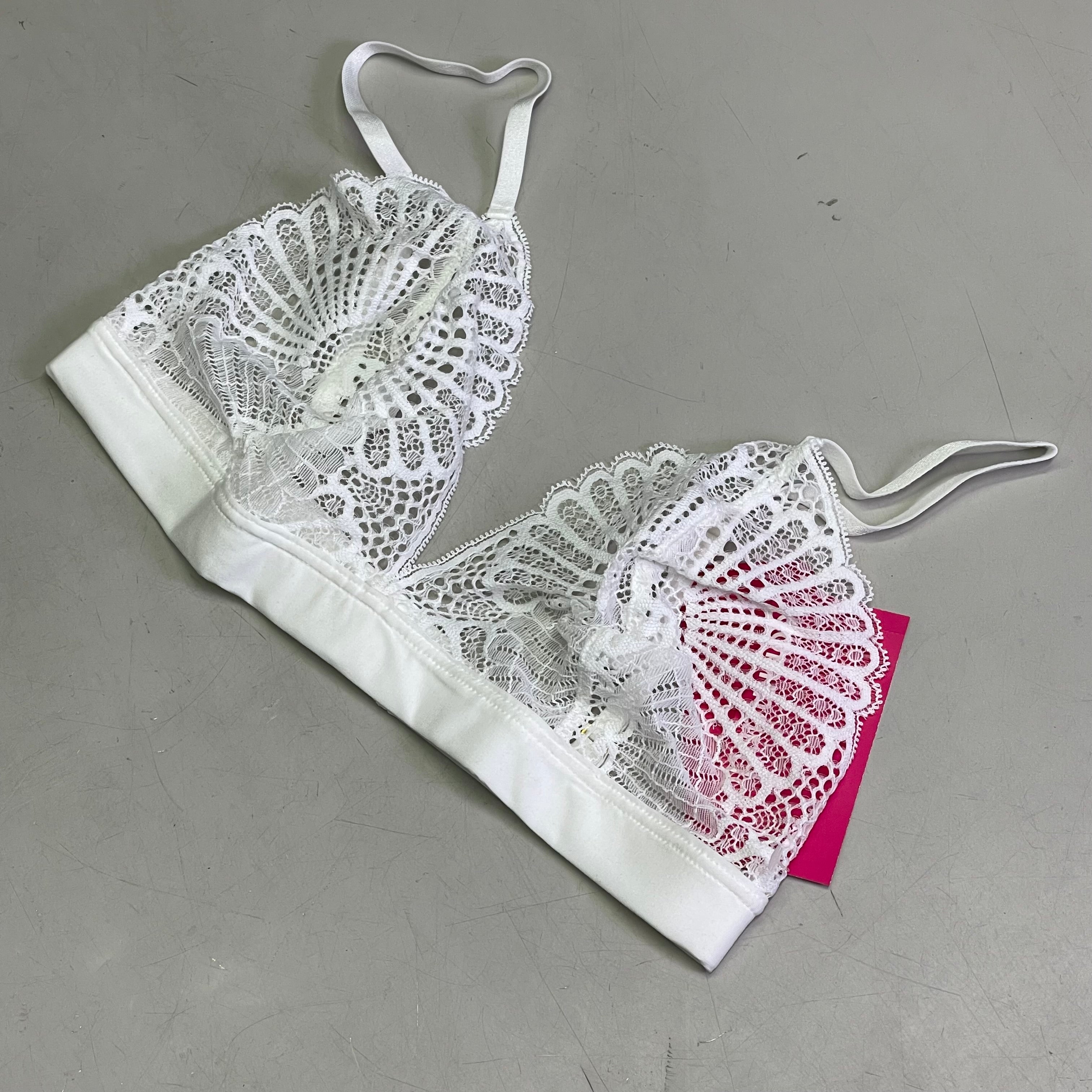 COMMANDO Butter + Lace Bralette Small White GEO500WHT