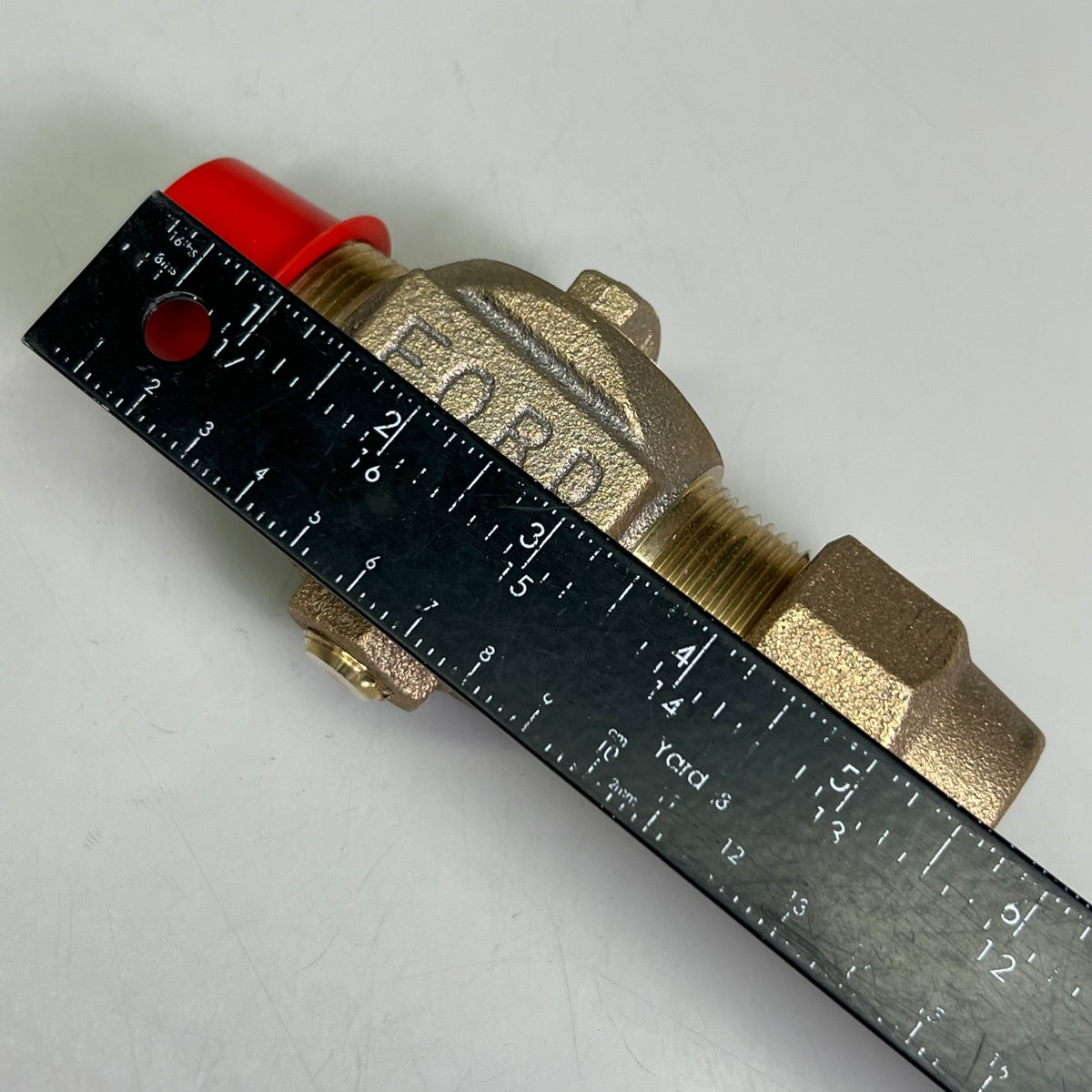 FORD 1" Meter Box Brass Ball Corporation Valve, Bronze F1000-4-G-NL