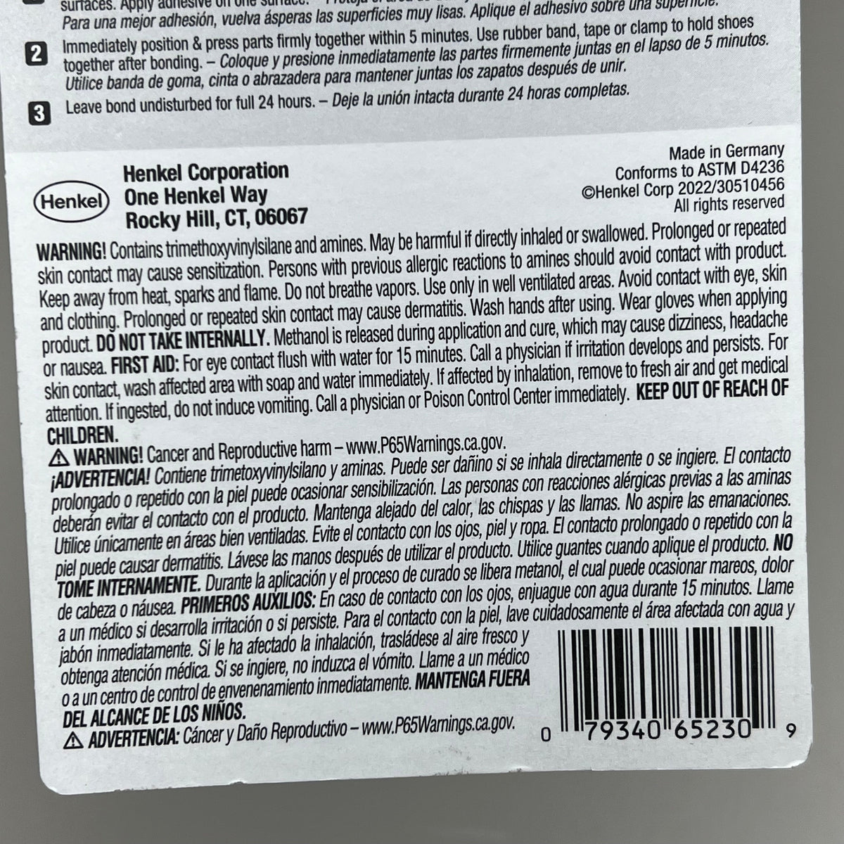 HENKEL LOCTITE (3 PACK) Permenent Shoe Glue Strong & Flexible 0.6fl oz 2320563