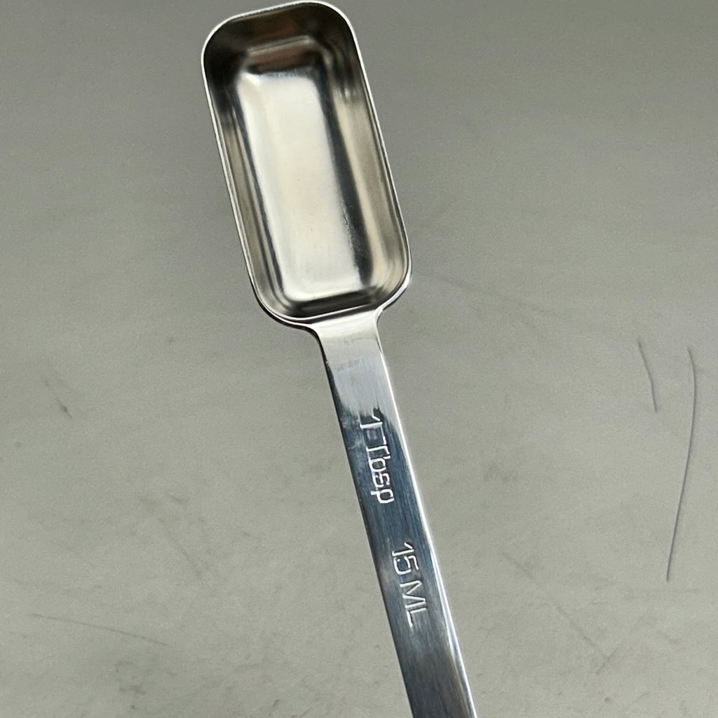 RSVP (6 Spoons) Endurance Stainless Steel Measuring Spice Spoon Set 1/8tsp,1/4tsp,1/2tsp,3/4tsp,1tsp, 1tbs