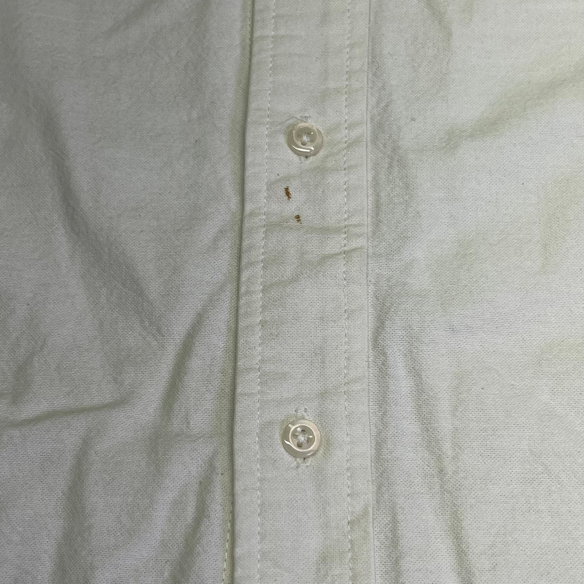 THOM BROWNE 4-Bar Stripe Curved Hem Button Up Shirt Mens Sz 2 White (Pre-Owned)