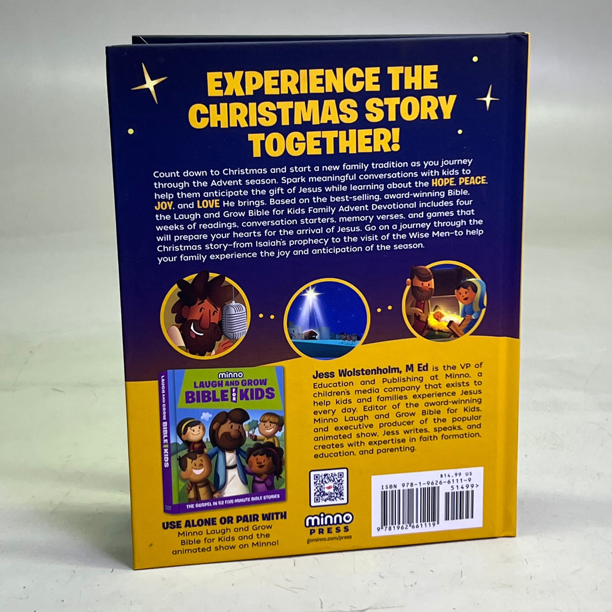MINNO (2 PACK) Laugh & Grow Bible for Kids Family Advent Devotional