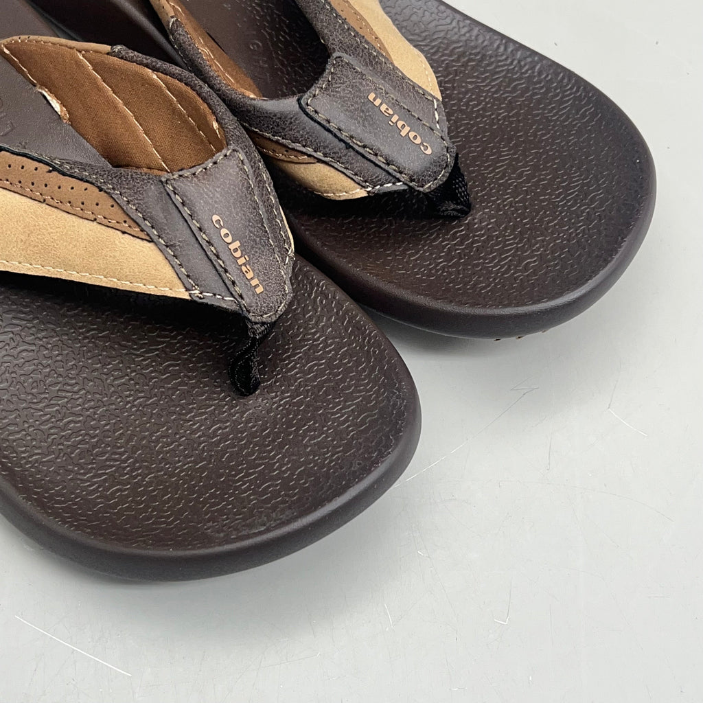COBIAN Compass Synthetic Leather Strap Sandals Men's Sz 11, EU 44 Chocolate COM25-201-11