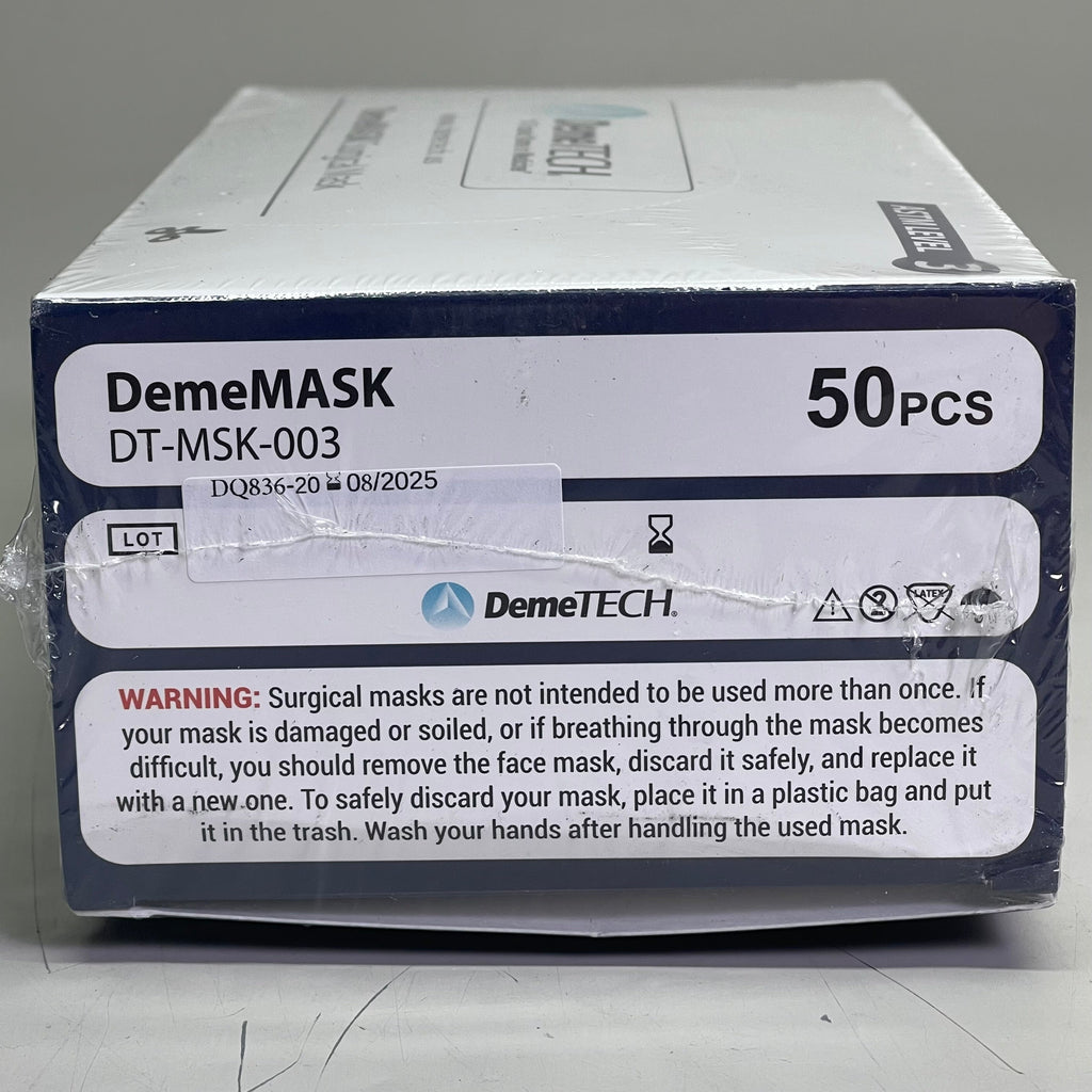 DEMETECH (50 PACK) DemeMASK Surgical Mask ASTM Level 3 Protective DT-MSK-003