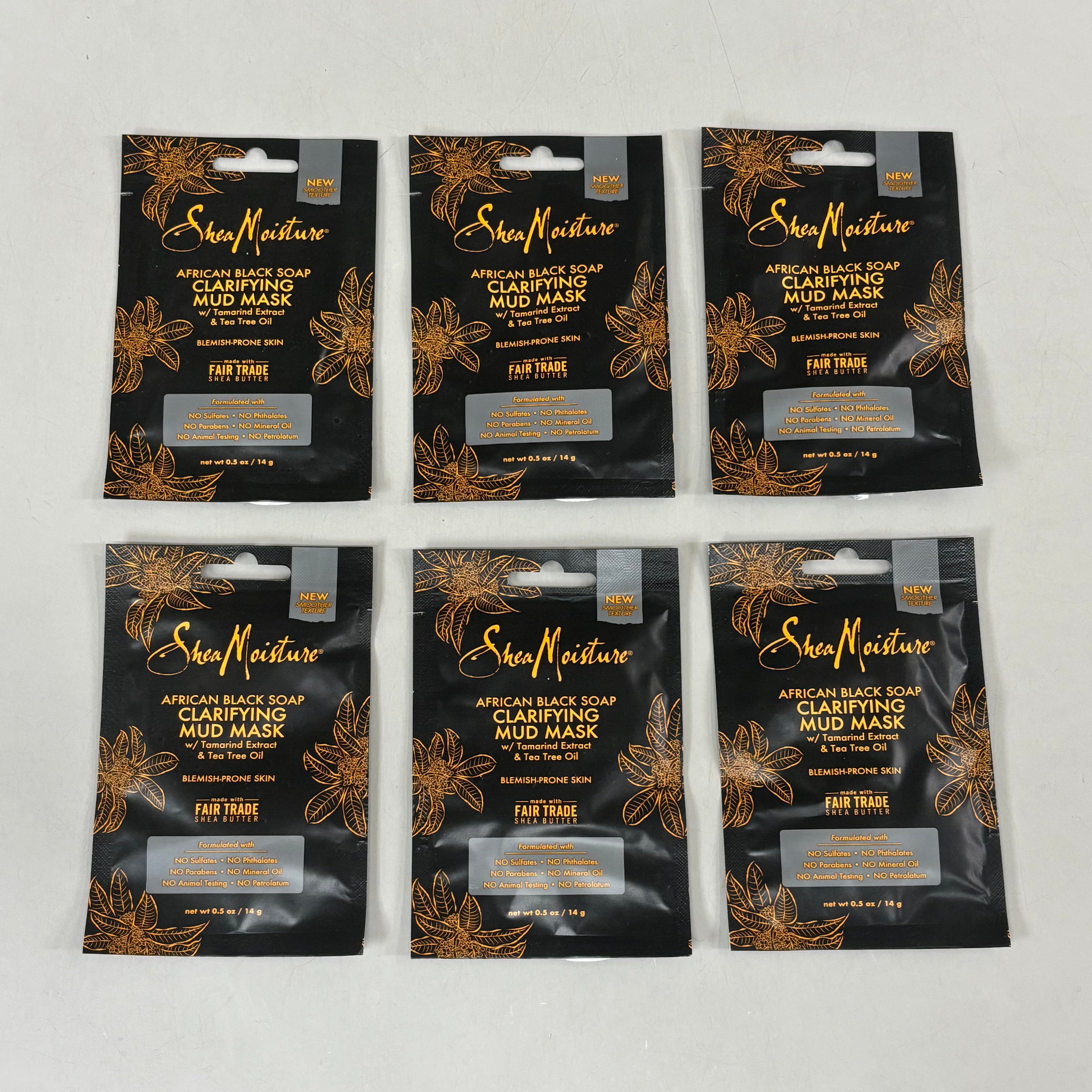 SHEA MOISTURE (6 PACK) African Black Soap Clarifying Mud Mask 0.5 oz 68735374