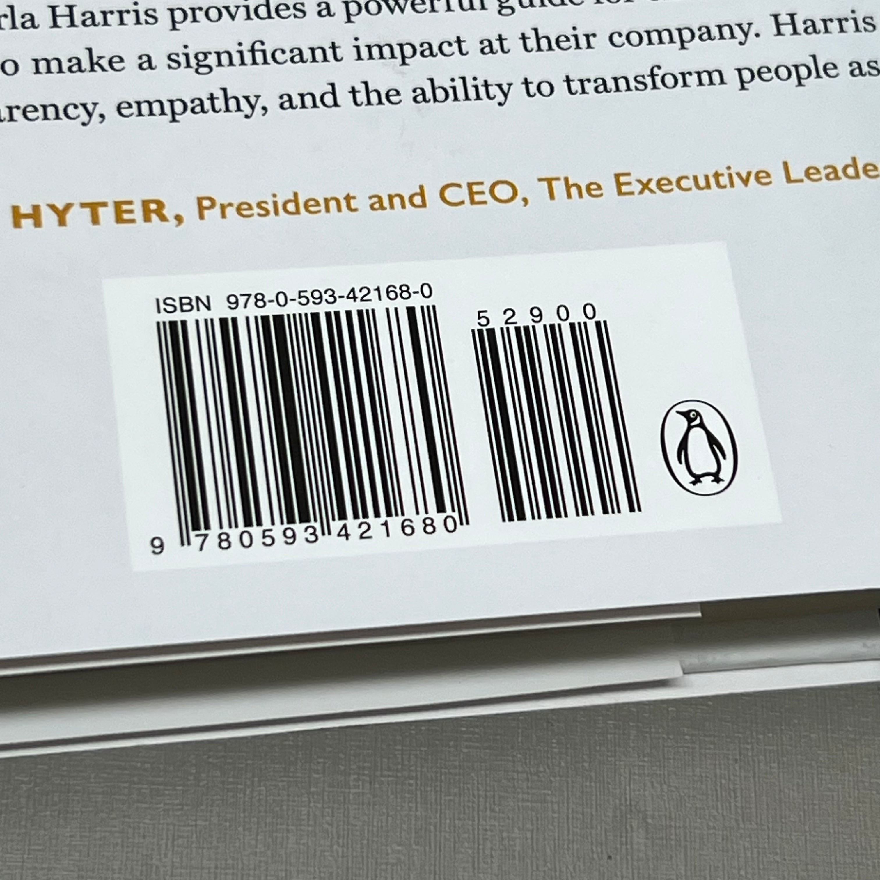 LEAD TO WIN Hardback By Carla A. Harris Published by Penguin Random House 9"x6"