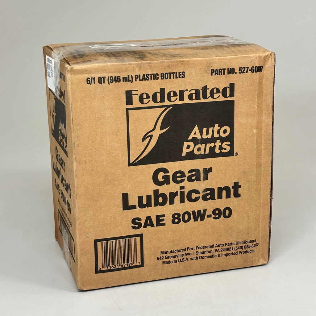FEDERATED (6 PACK, 1 QUART EACH) Heavy Duty SAE 80W-90 Gear Oil  527-6080