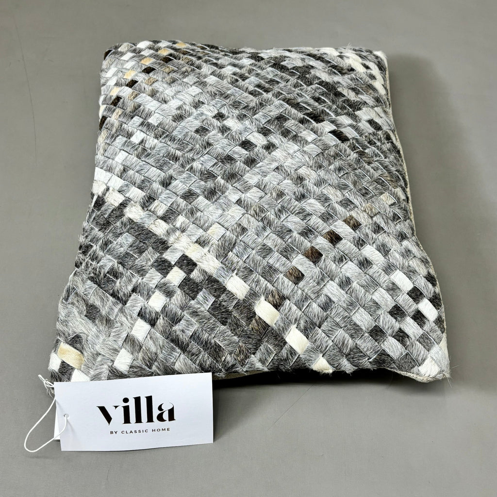 VILLA 12"x16" MP Bradley Hide Le Decorative Throw Pillow in Gray