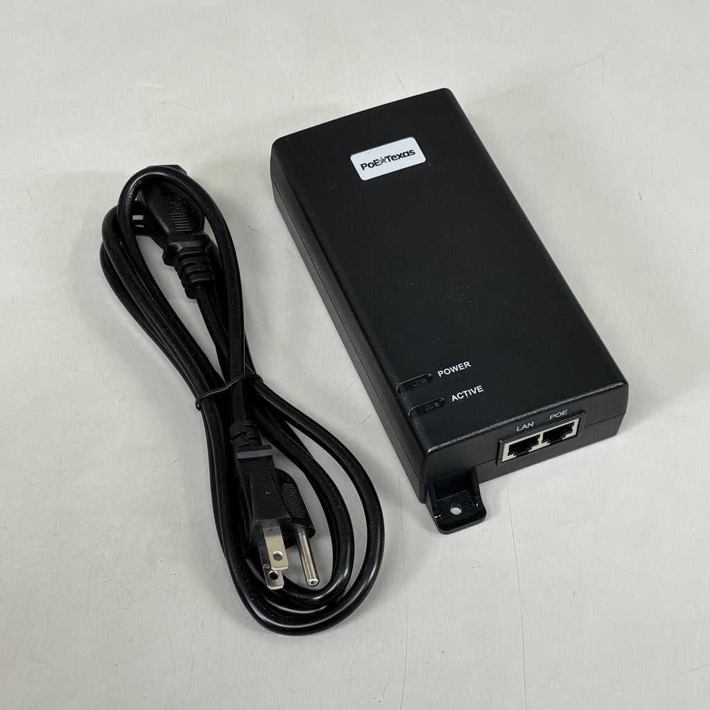 POE TEXAS Dual Signature Injector Output W/ Surge Protection 55V 60W Output Black BT-1-55V60W