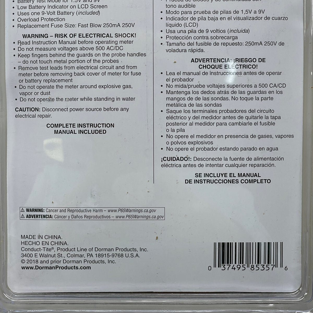 DORMAN Digital Multimeter Tools For Electrical Diagnostics 85357