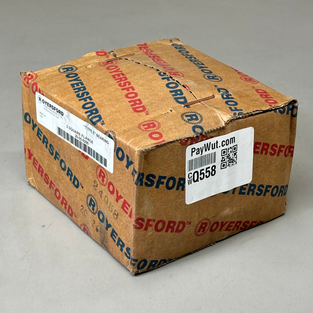 ROYERSFORD 4-Bolt Square Flange Bearing 2" Timken Tapered Roller 20-05-0200