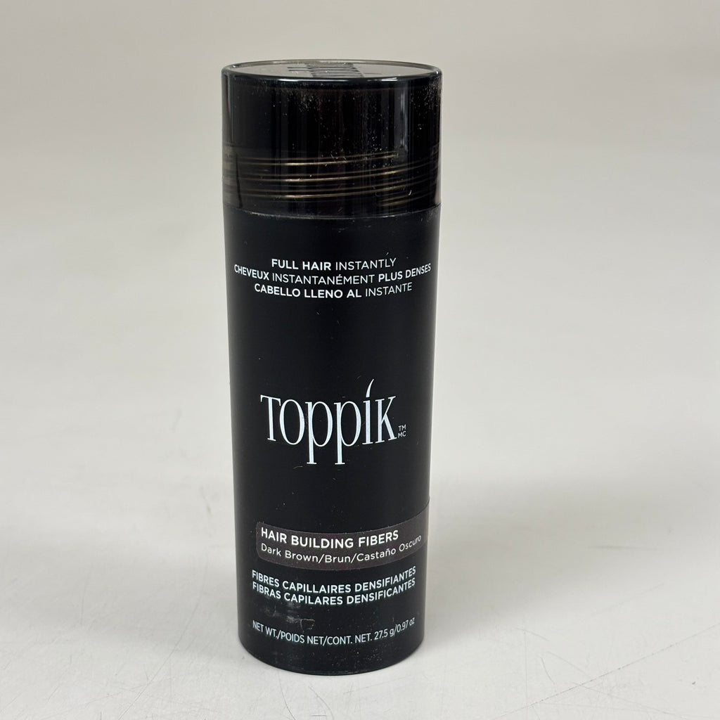 TOPPIK Safe & Natural Hair Building Fibers All Hair Types 0.97 oz Dark Brown