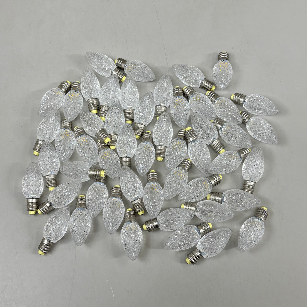 MAIN STREET (2 PACK, 25 BULBS EACH) LED C7 Christmas Light Bulbs Warm White
