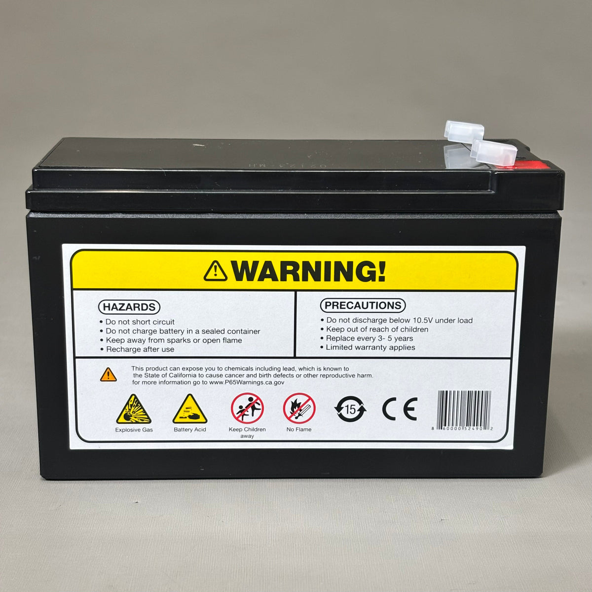 MIGHTYMAX BATTERY (8 PACK) Heavy-Duty Calcium-Alloy Grid Battery 12V ML7-12