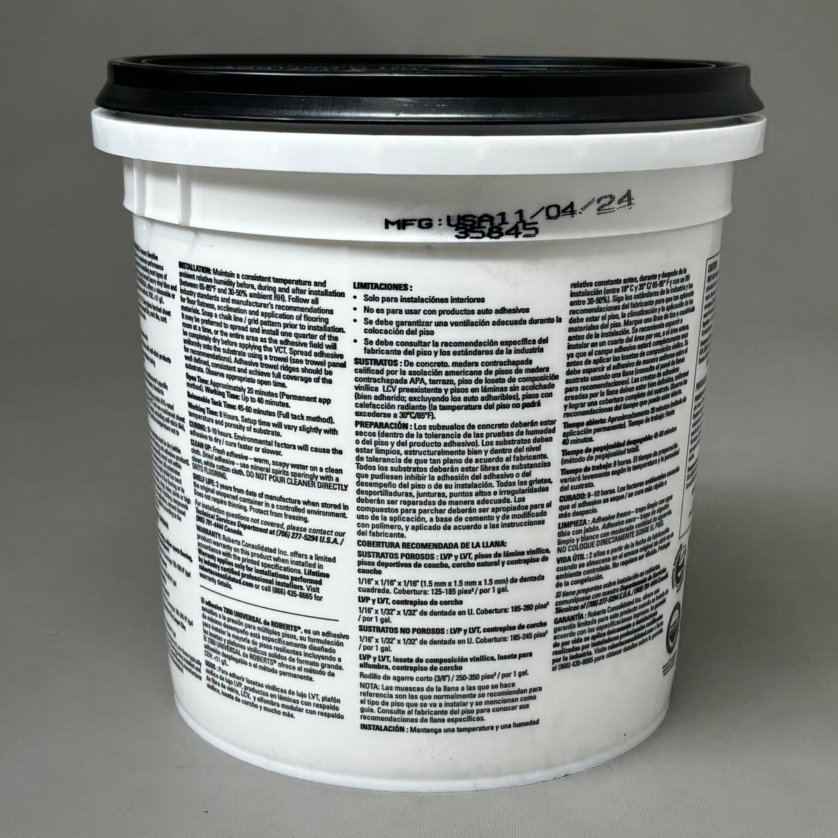 ROBERTS Universal Resilient Flooring & Vinyl-Backed Carpet Tile Floor Adhesive 7350