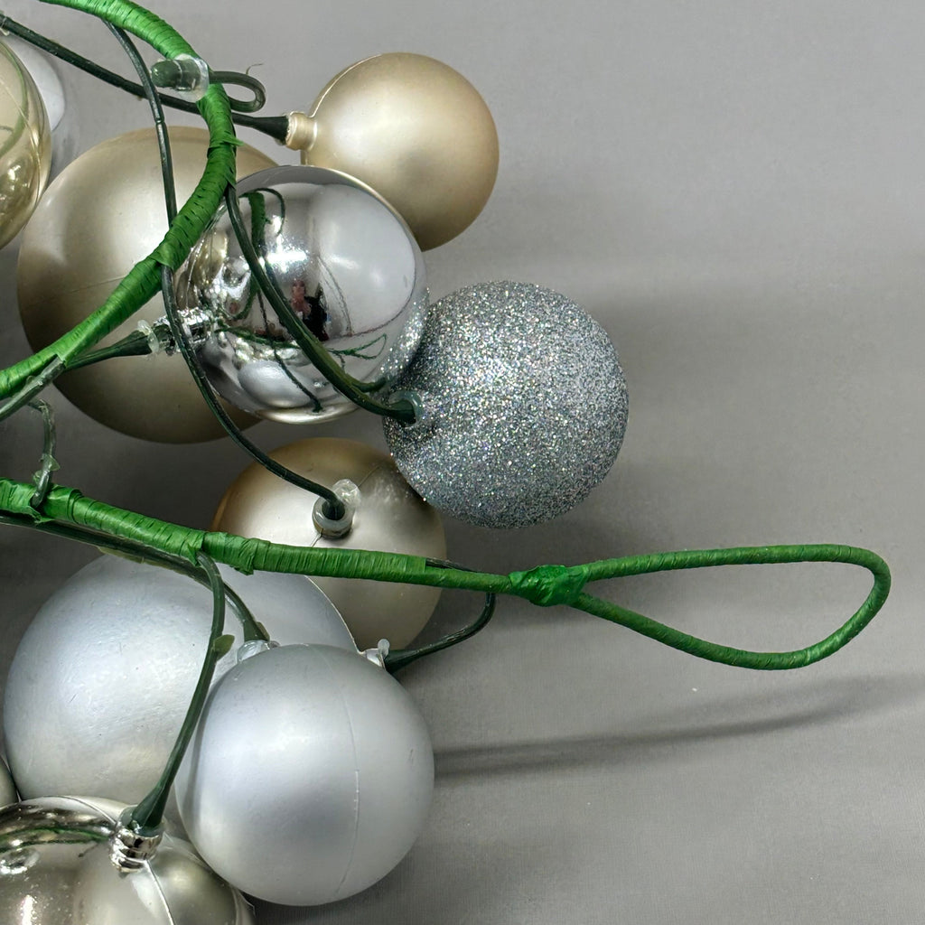 RAZ IMPORTS Plastic Christmas Ball Garland Decoration 6' Champagne G4432706