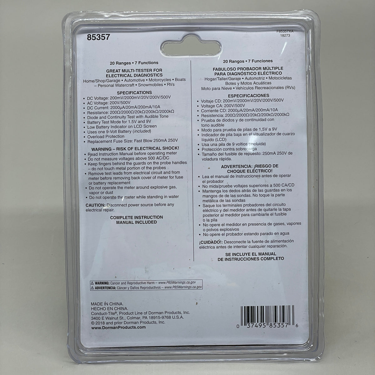 DORMAN Digital Multimeter Tools For Electrical Diagnostics 85357