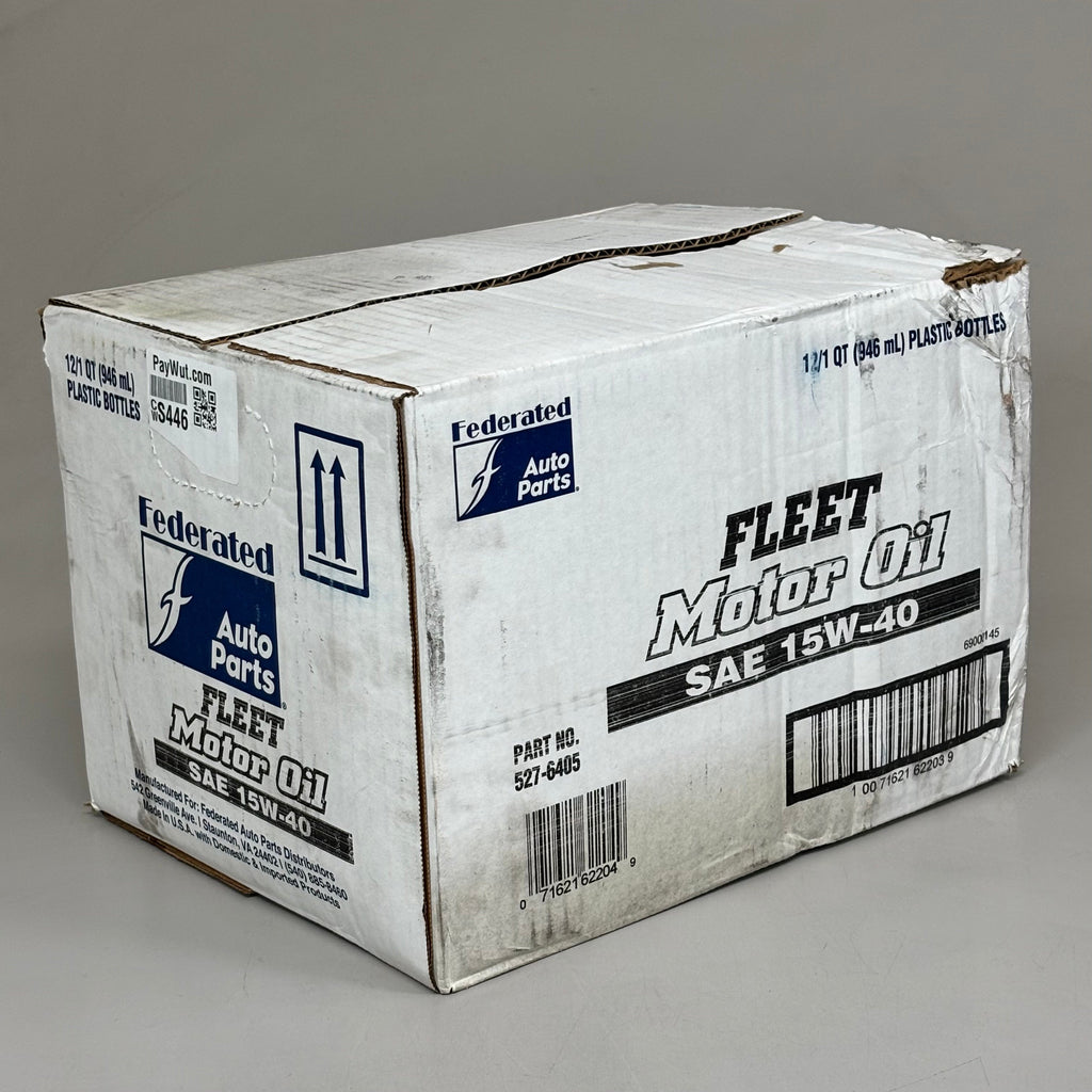 FEDERATED  (12 PACK, 1 QUART EACH) Heavy Duty Fleet Motor Oil SAE 15W-40  527-6405