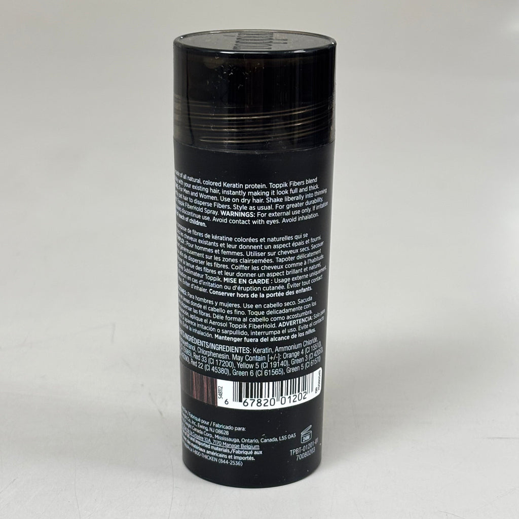 TOPPIK Safe & Natural Hair Building Fibers All Hair Types 0.97 oz Dark Brown