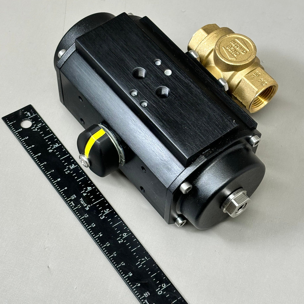 RUB Pneumatic Actuator S9 with 1" Bronze Ball Valve EA4-3 (new)