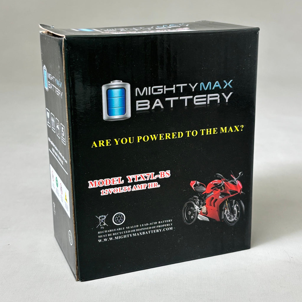 MIGHTYMAX BATTERY (8 PACK) Sealed Lead-Acid Rechargeable Battery 12V 6Ah YTX7L-BS