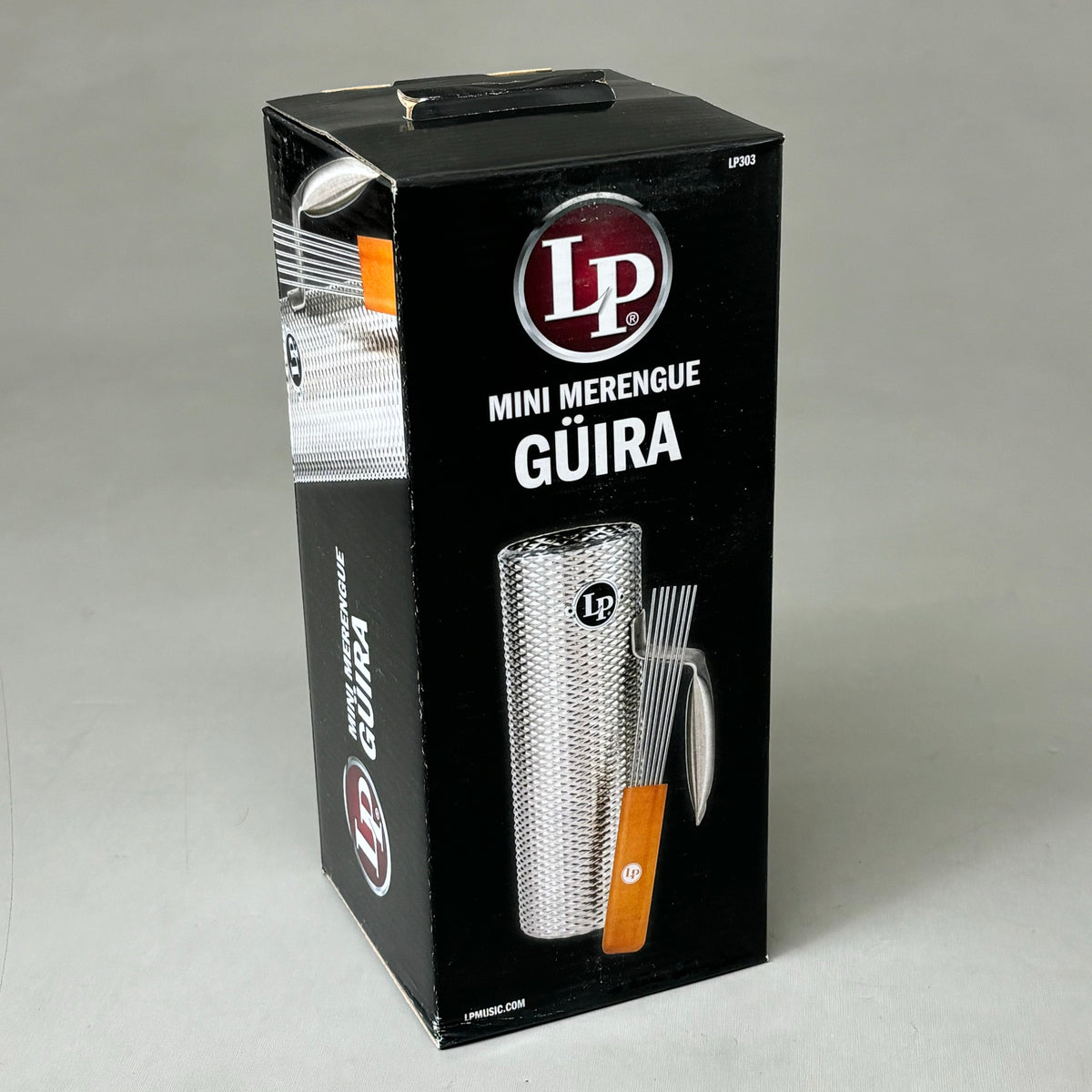 LP Mini Merengue Guira Open-Ended Design Tightly Textured Surface Chrome LP303