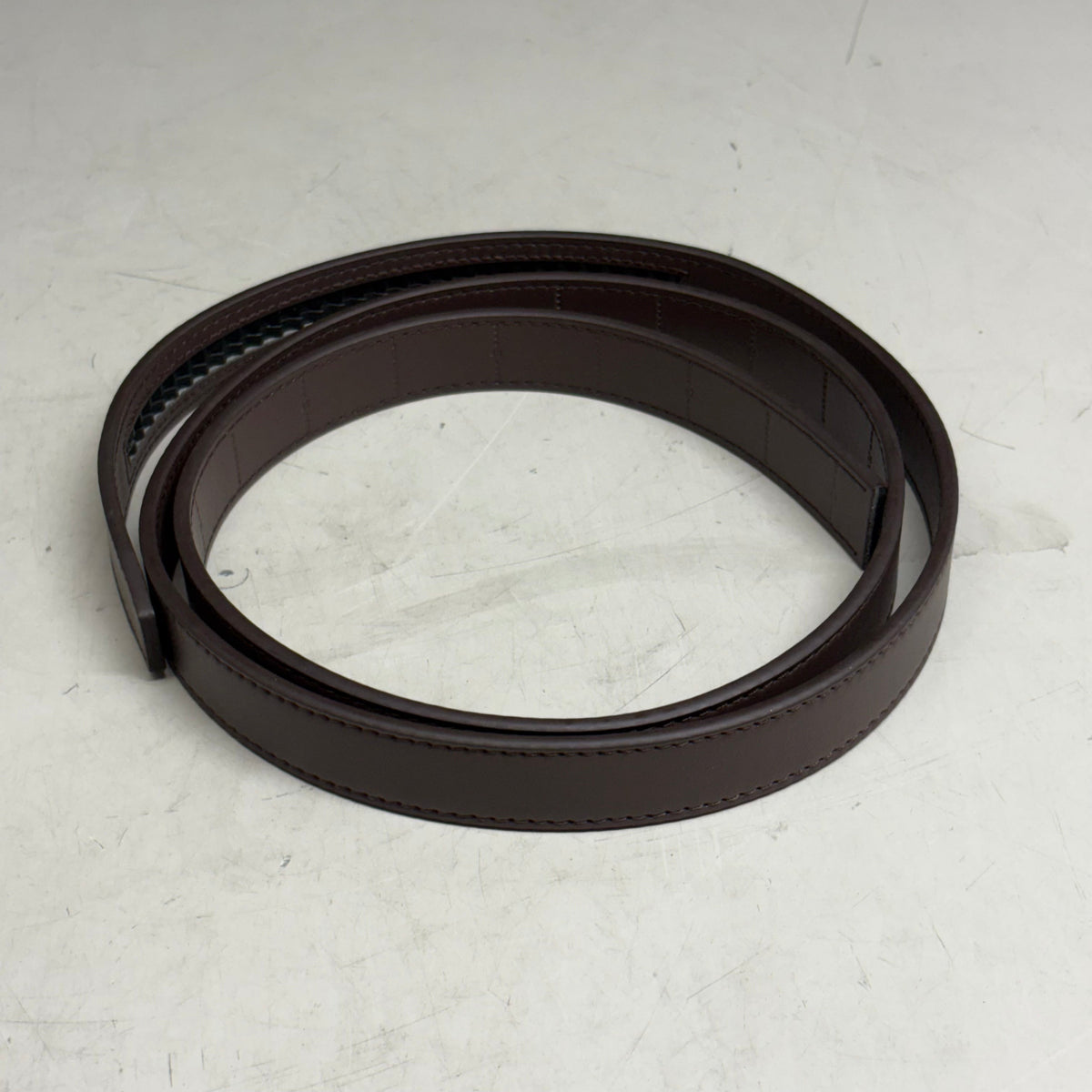SLIDEBELTS Mocha Brown Skinny Belt Strap (Without Buckle)