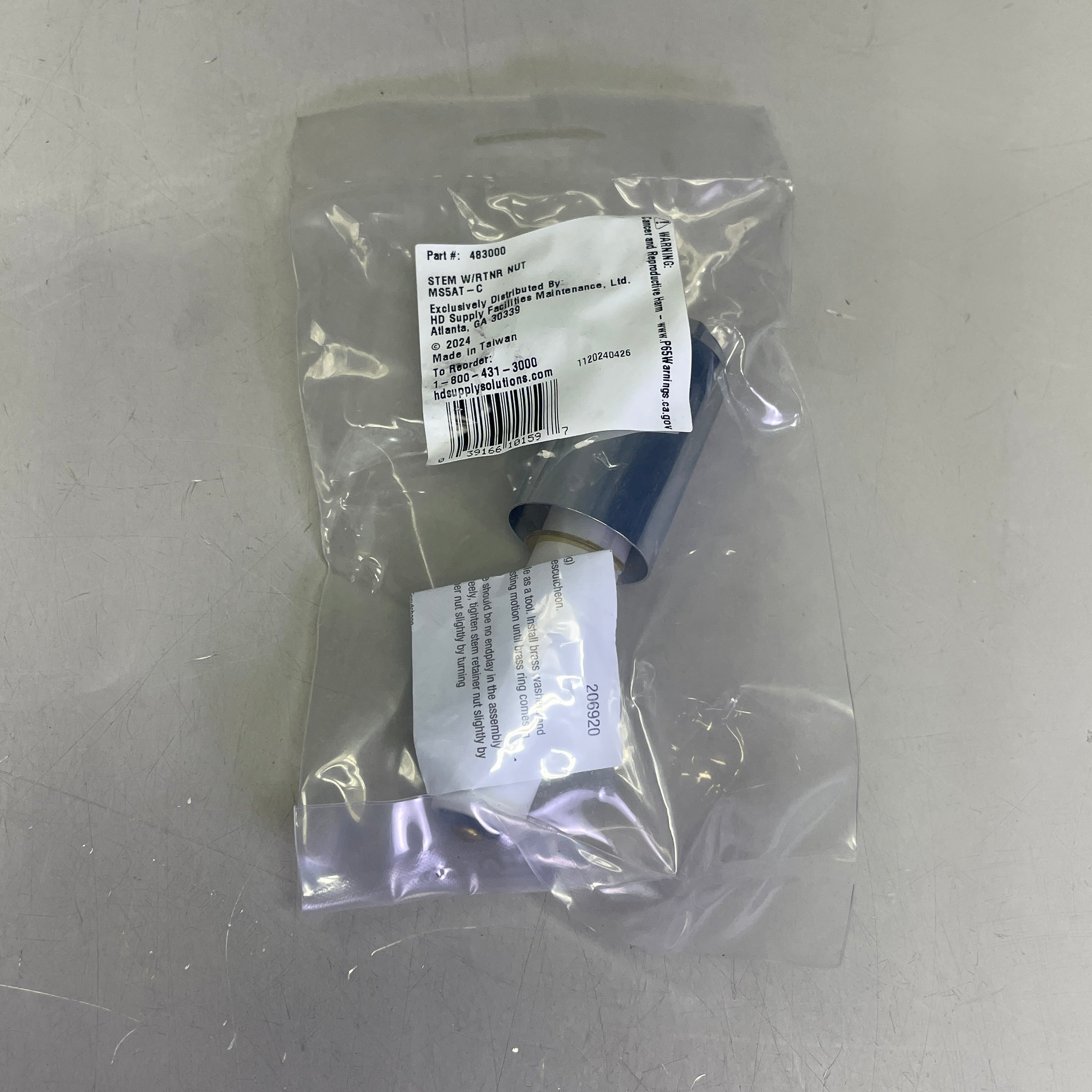 MIXET 4.5” Hot/Cold Shower Cartridge & Retainer Nut MS5AT-C