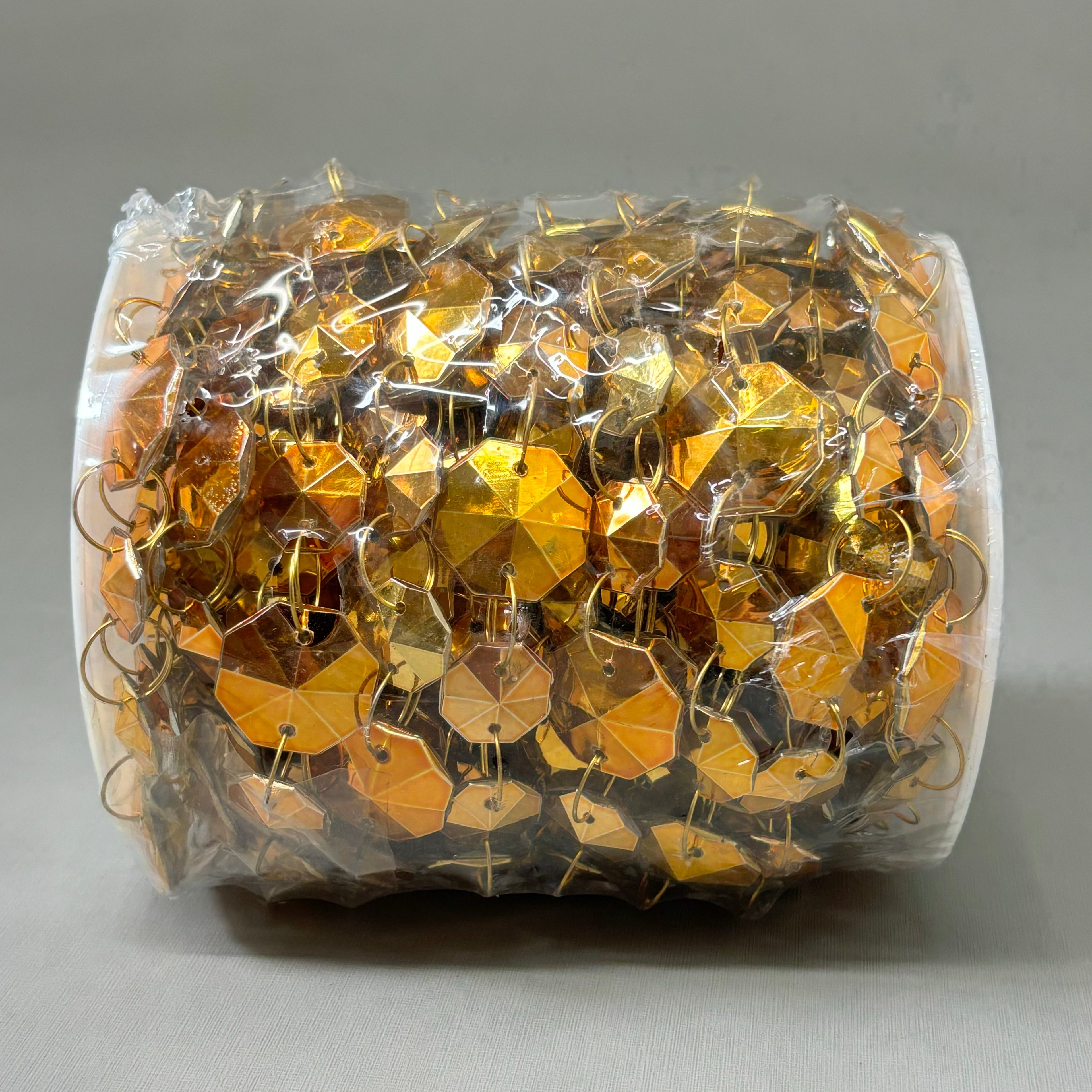 RAZ IMPORTS Christmas Garland Crystal Jewels Plastic & Iron 10 Yard Gold G4202292
