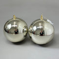 RAZ IMPORTS (2 PACK) Shiny Ball Christmas Ornament Plastic 6" Champagne 4314917