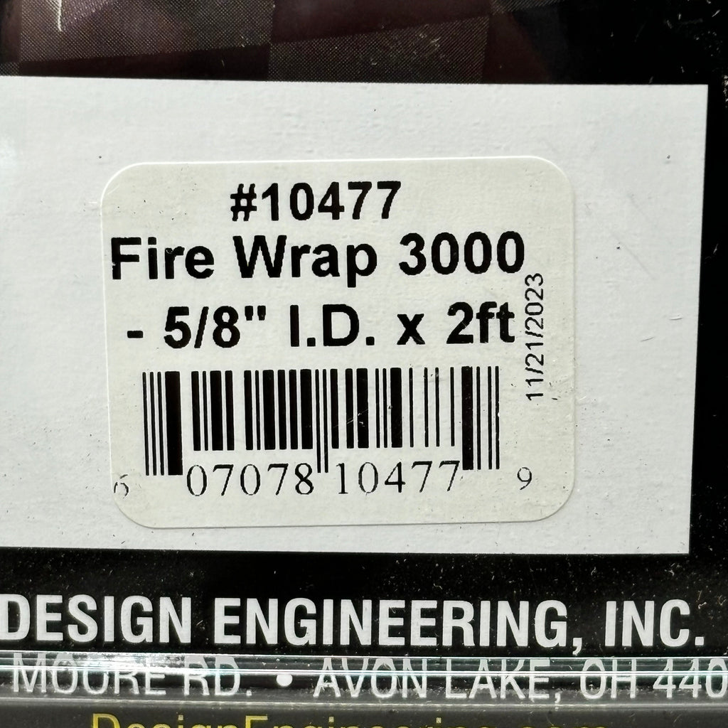DEI DESIGN ENGINEERING INC Fire Wrap 3000 Withstands 500°F 5/8" I.D. x 2ft 10477