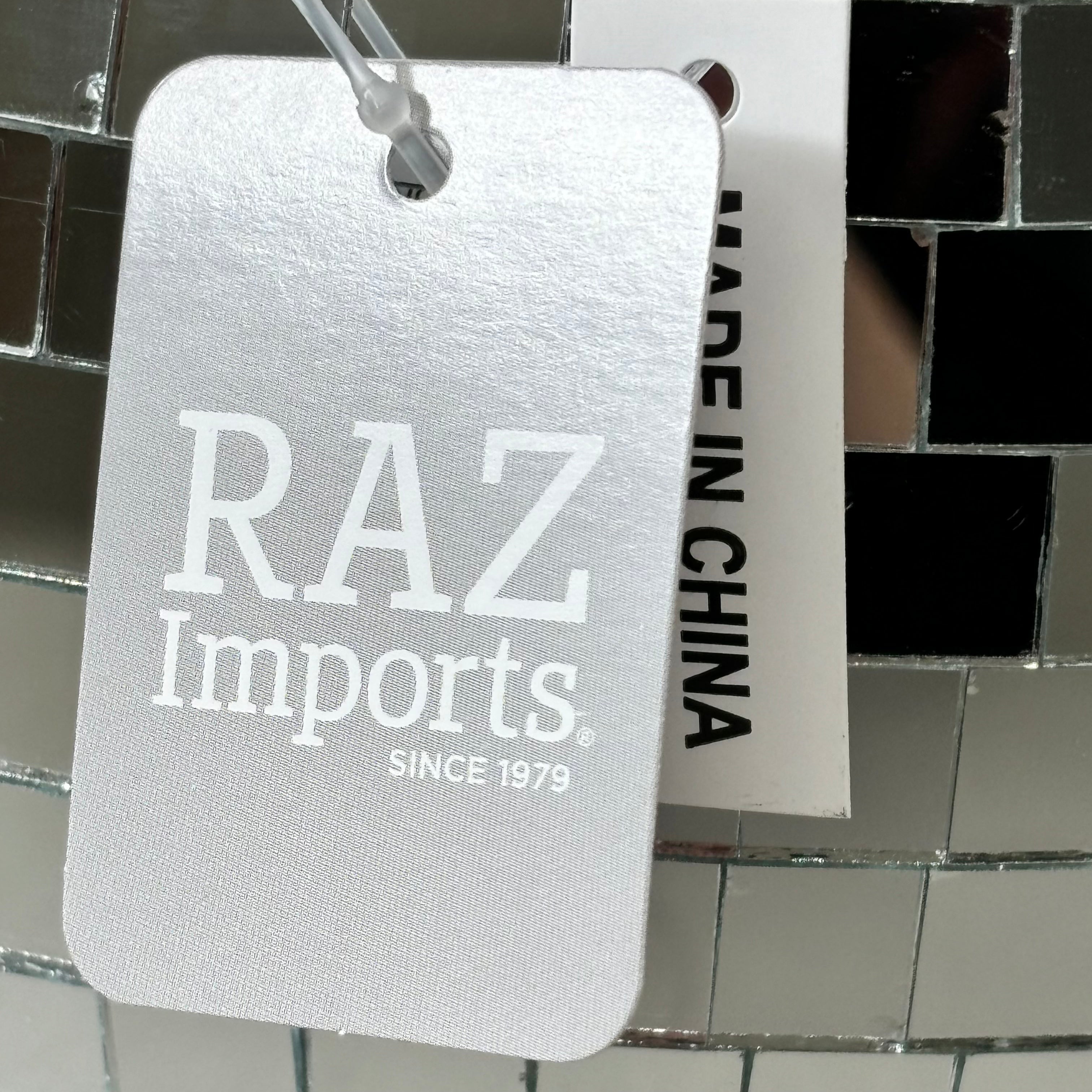 RAZ IMPORTS (2 PACK) Disco Ball Christmas Ornament Glass & Foam 8" Silver 4432735