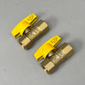 BRASS CRAFT (2 PACK) Italian Made Gas Ball Valve Brass 1/2" FIP X 1/2" FIP TBV8