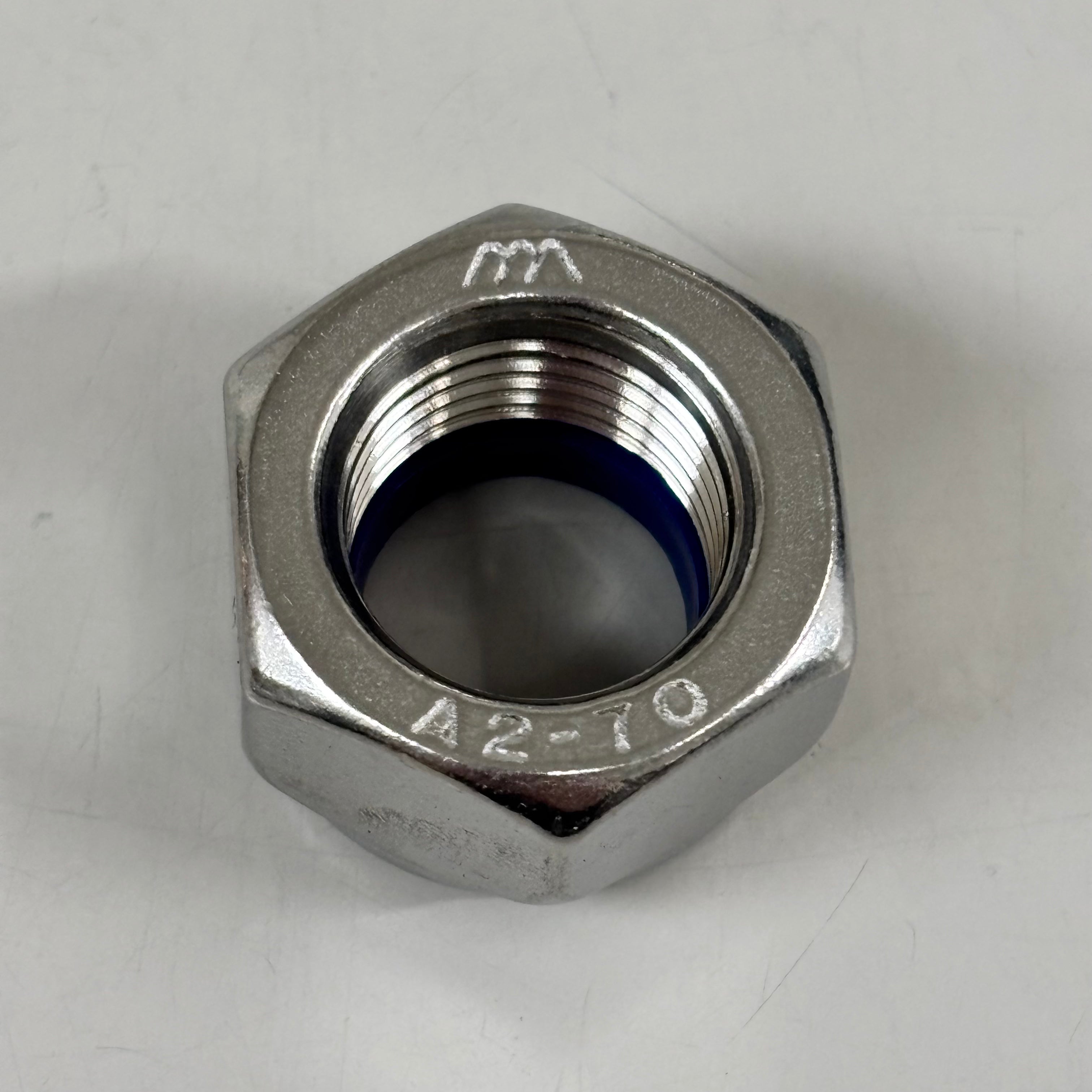 METRIC THREADED (56 PACK) Nylon Insert Locknuts M16-1.50 DIN 985-S.S 9859516150