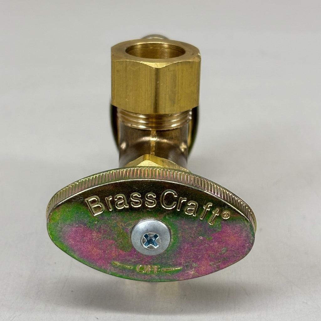 BRASSCRAFT  Dual Shut Off Outlet Stop 1/2" NOm CMP In X 3/8" OD COMP CR1901DVSXR