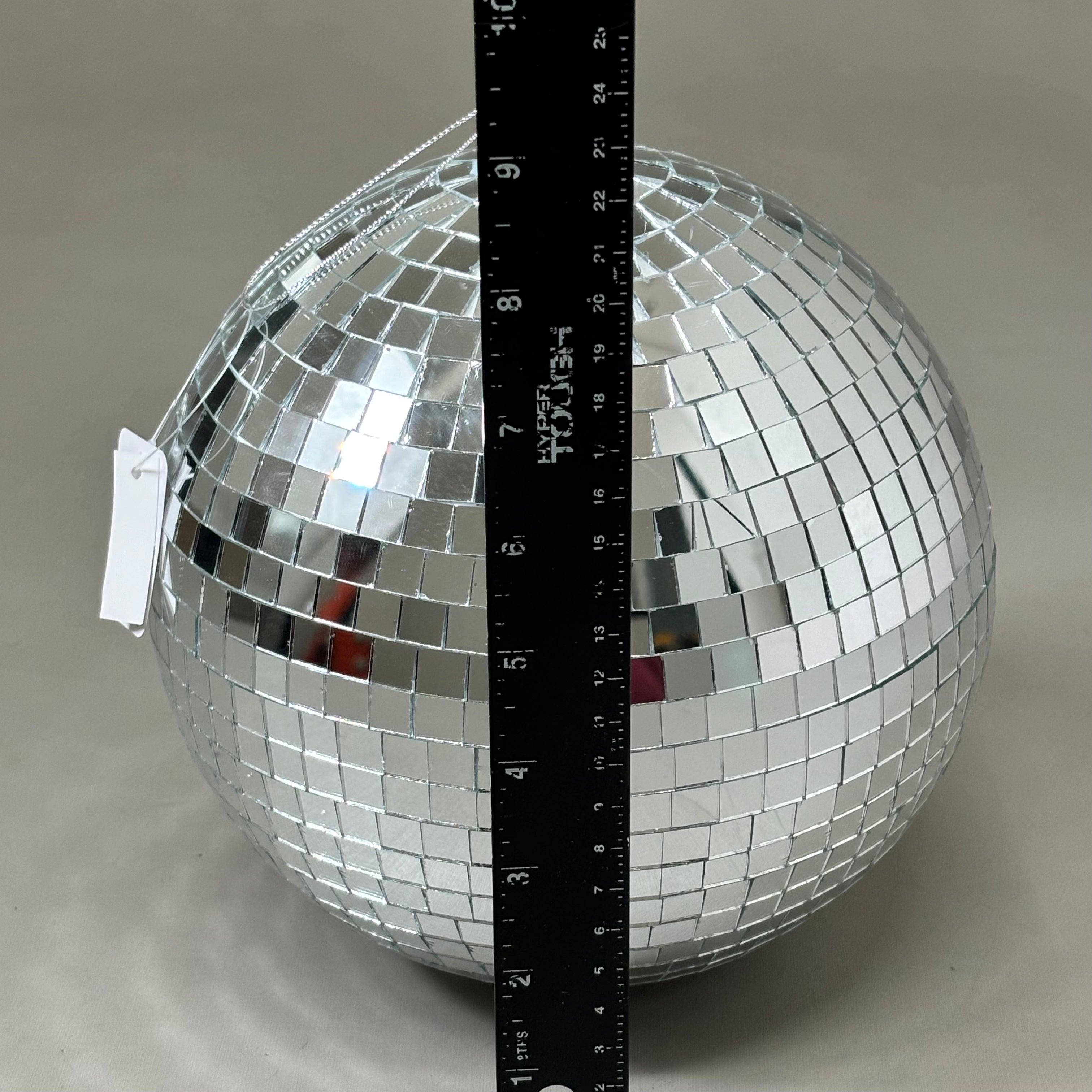 RAZ IMPORTS (2 PACK) Disco Ball Christmas Ornament Glass & Foam 8" Silver 4432735