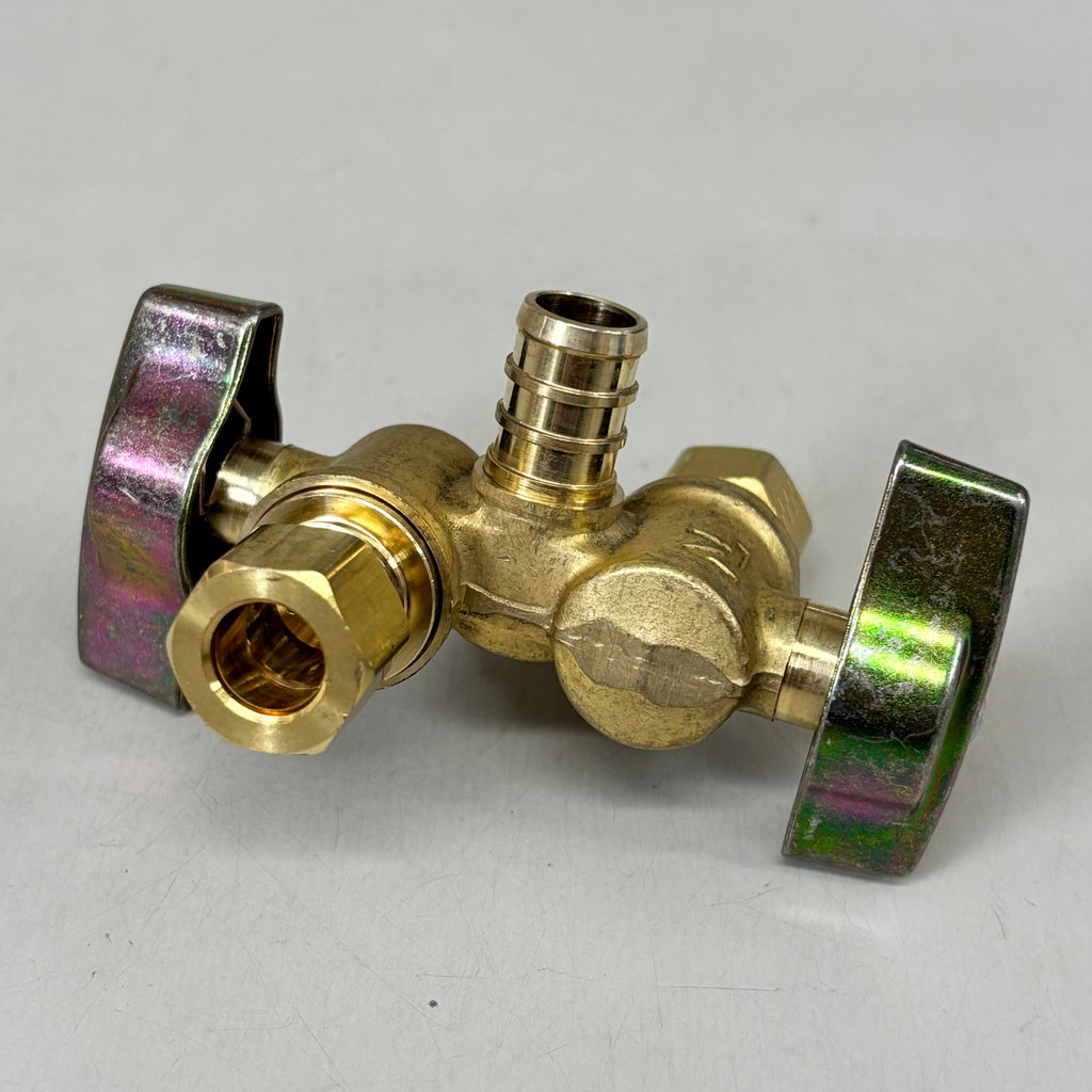 BRASS CRAFT KT Dual Shut-Off Outlet Stop  1/2" NOM 3/8" OD KTBRPX1901DVXR