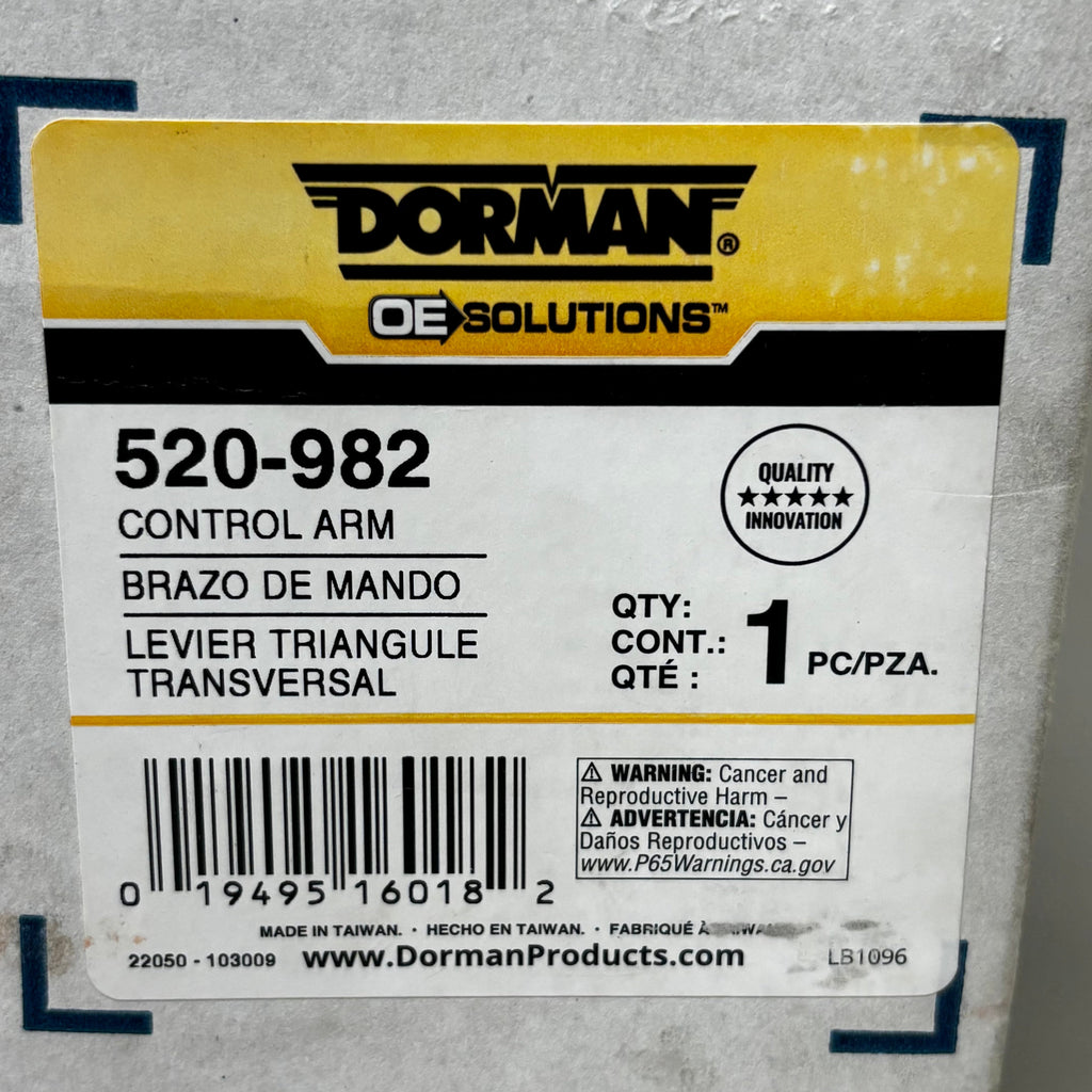 DORMAN Front Passenger Side Lower Reward Control Arm OE Solutions 520-982