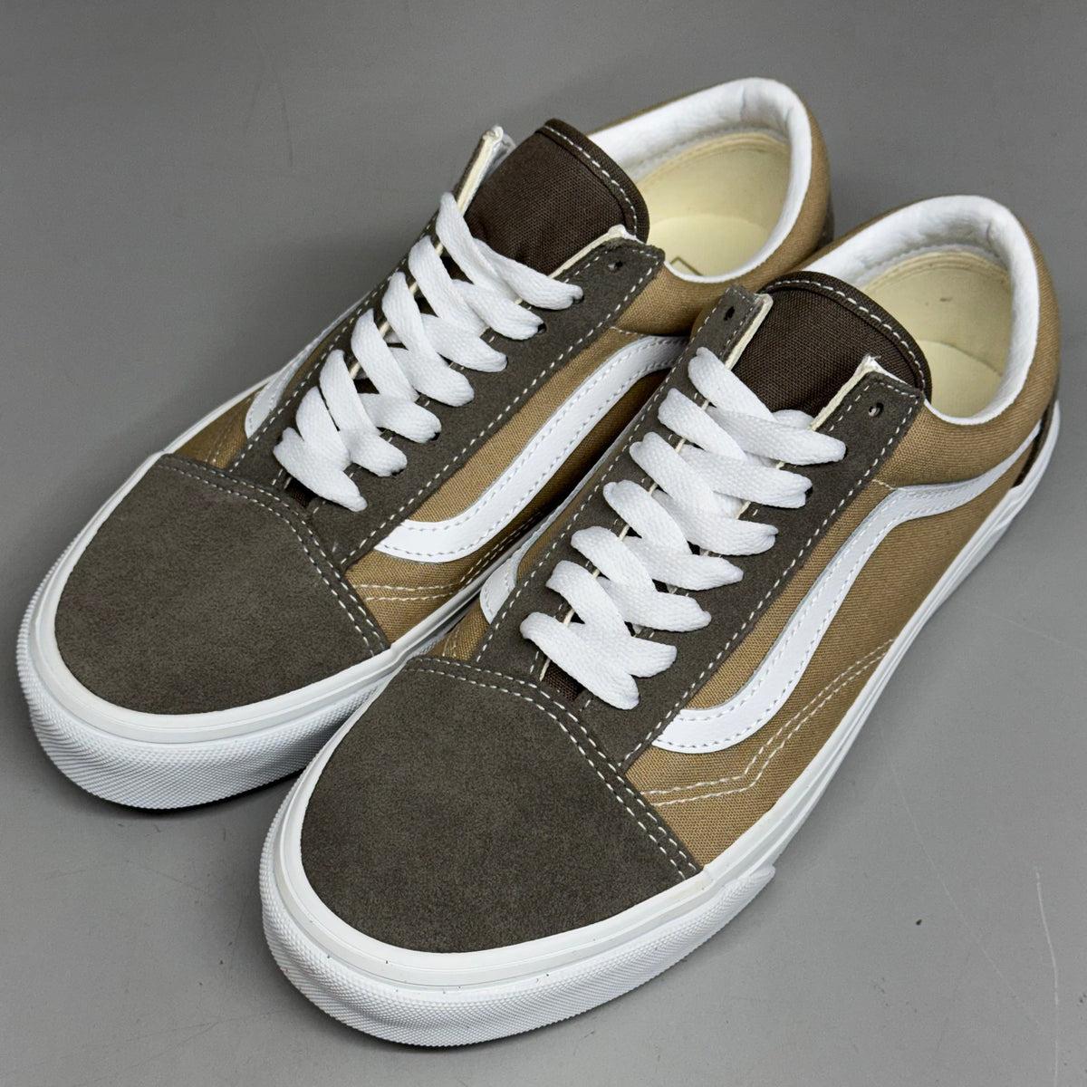VANS Old Skool Shoe Sz Women's 8.0 Canvas/Suede Block Brown VN000CT8BRO