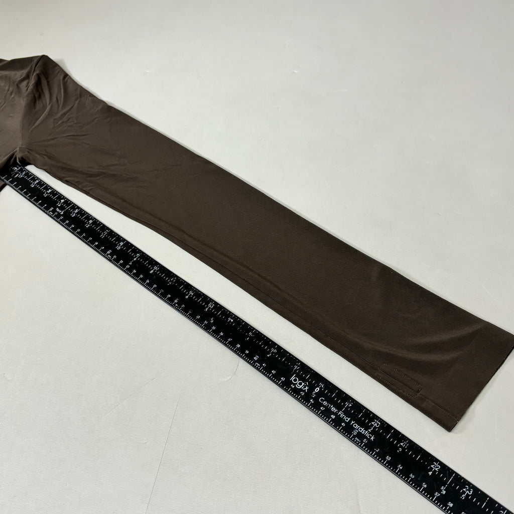 NORMA KAMALI Slim Fit Turtleneck Catsuit w/ Footsie Women's Sz M/38 Chocolate