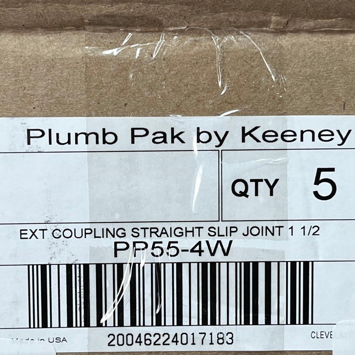 PLUMB PAK 5-PACK! Ext Straight Coupling Slip Joint 1 1/2" White PP55-4W