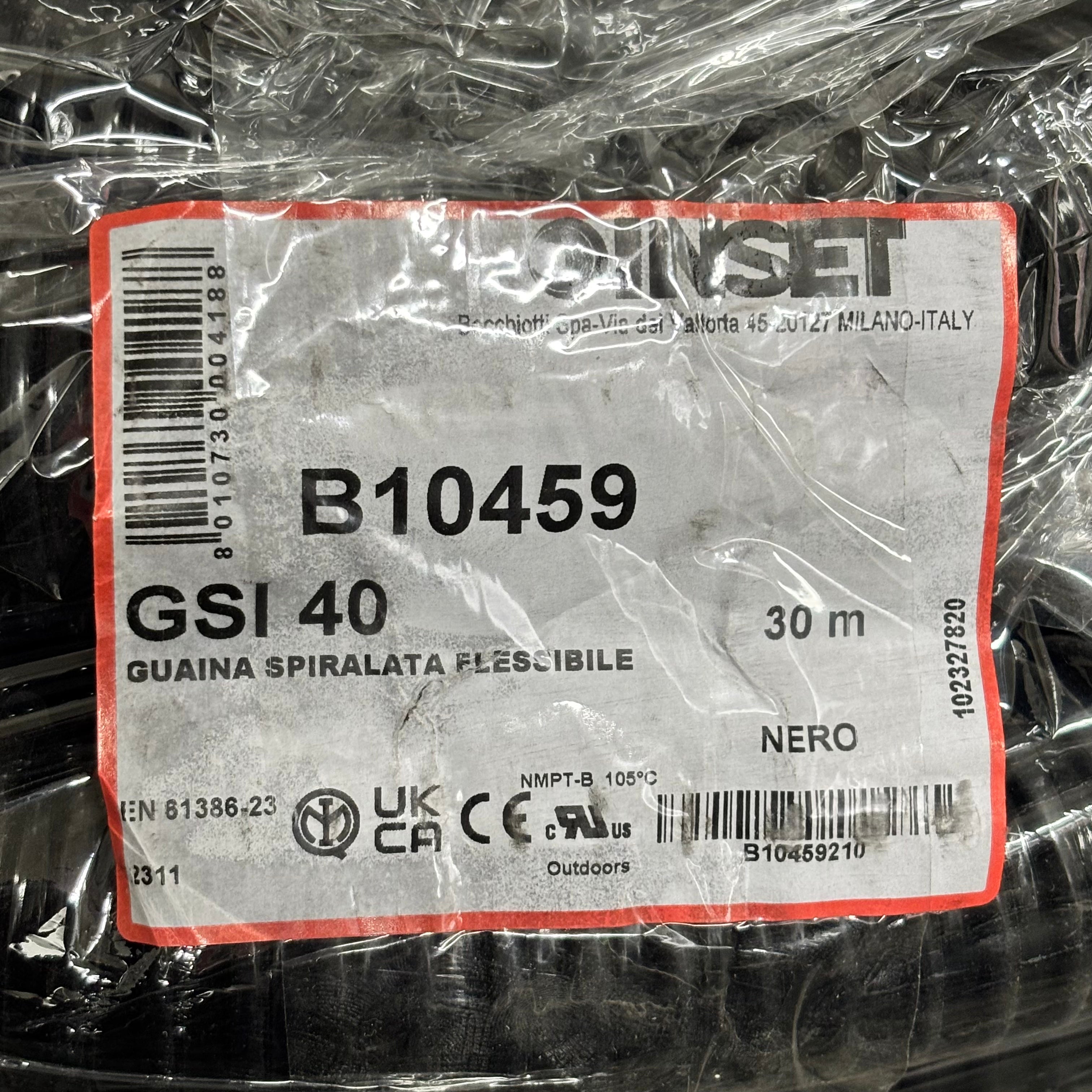INSET GSI 40 Self-Extinguishing Flexible Spiral Sheath 30 Meters 2311 B10459