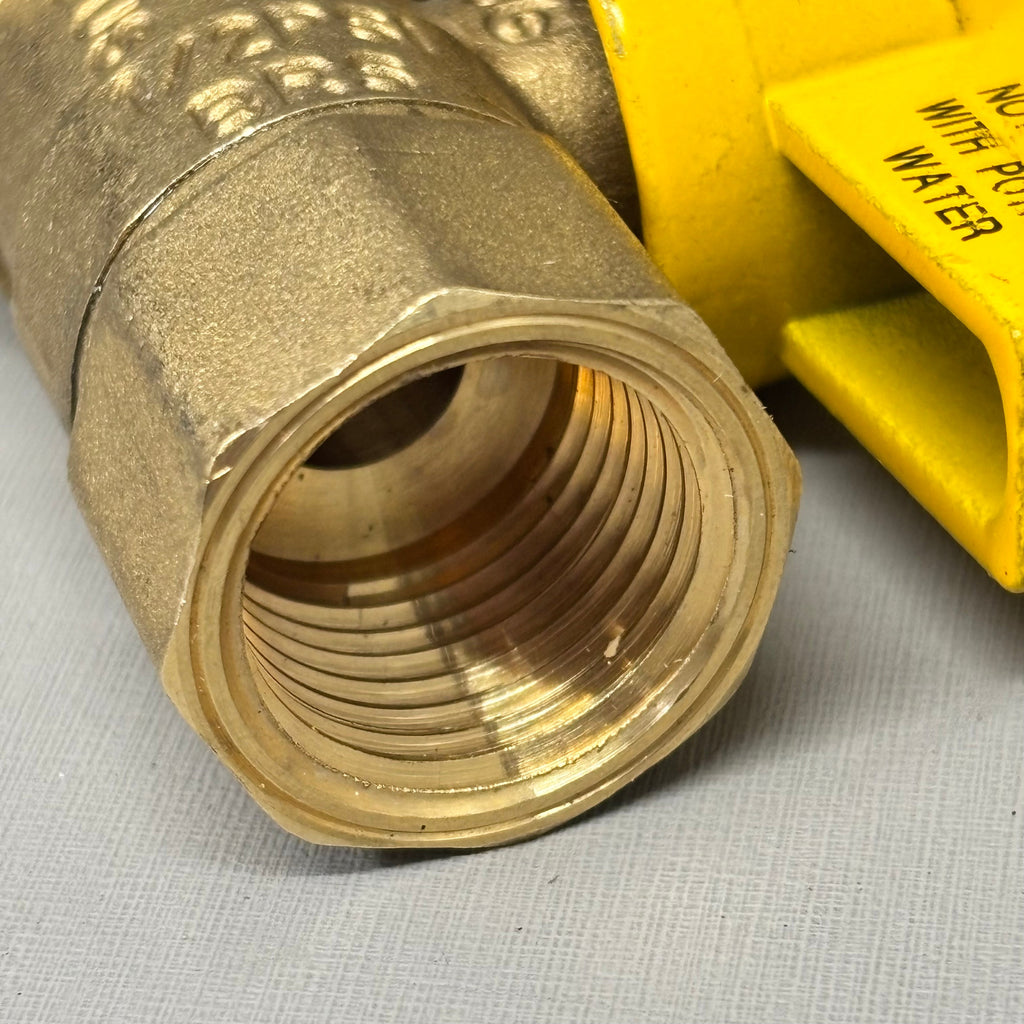 BRASS CRAFT (2 PACK) Italian Made Gas Ball Valve Brass 1/2" FIP X 1/2" FIP TBV8