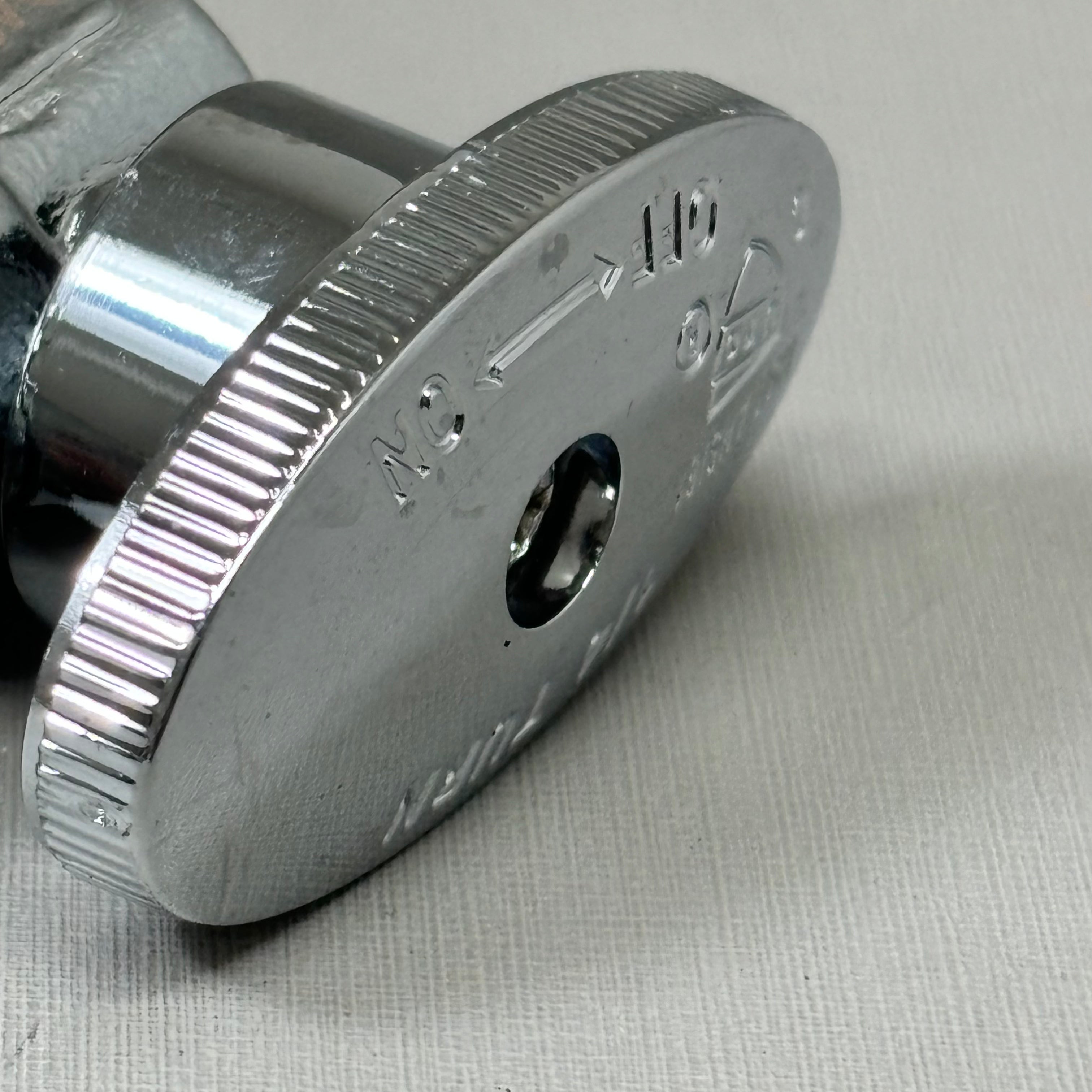 PLUMBSHOP Water Stop 1/2" Nom Comp x 3/8 " OD Comp Angle Brass/Chrome PLB100X P