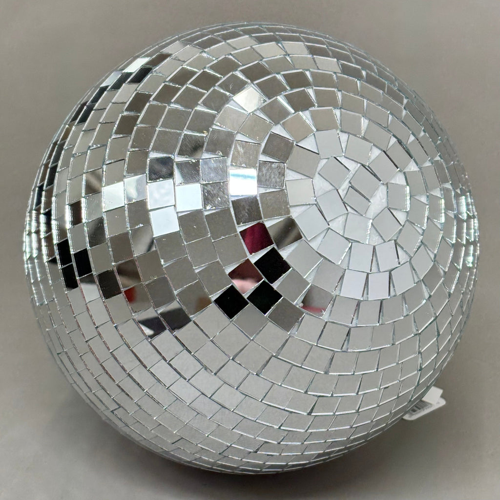 RAZ IMPORTS (2 PACK) Disco Ball Christmas Ornament Glass & Foam 8" Silver 4432735