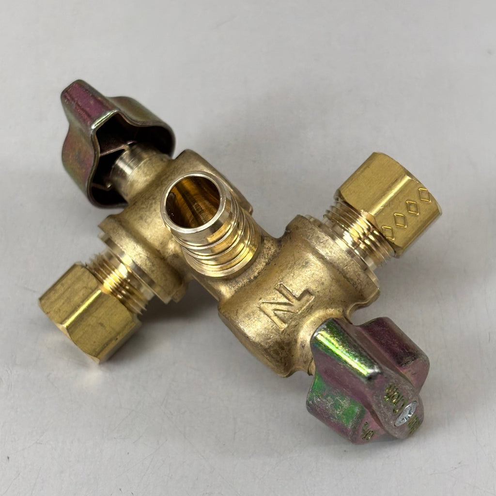 BRASS CRAFT KT Dual Shut-Off Outlet Stop  1/2" NOM 3/8" OD KTBRPX1901DVXR