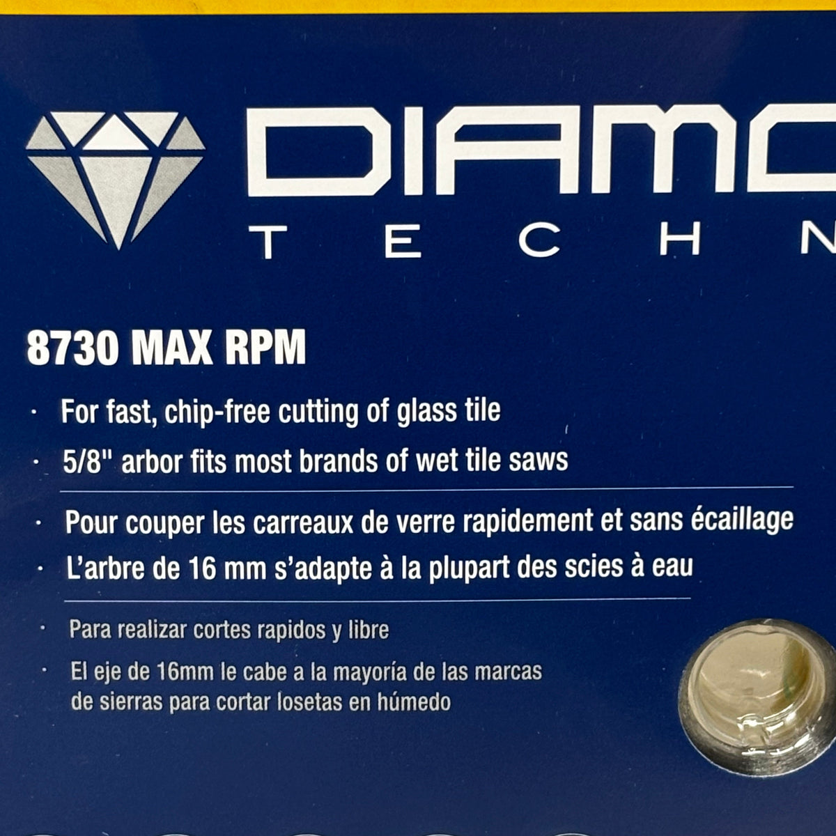 QEP Wet Tile Saw Continuous Rim Diamond Coated Blade 7"/180mm 5/8"Arbor 6-7007GL