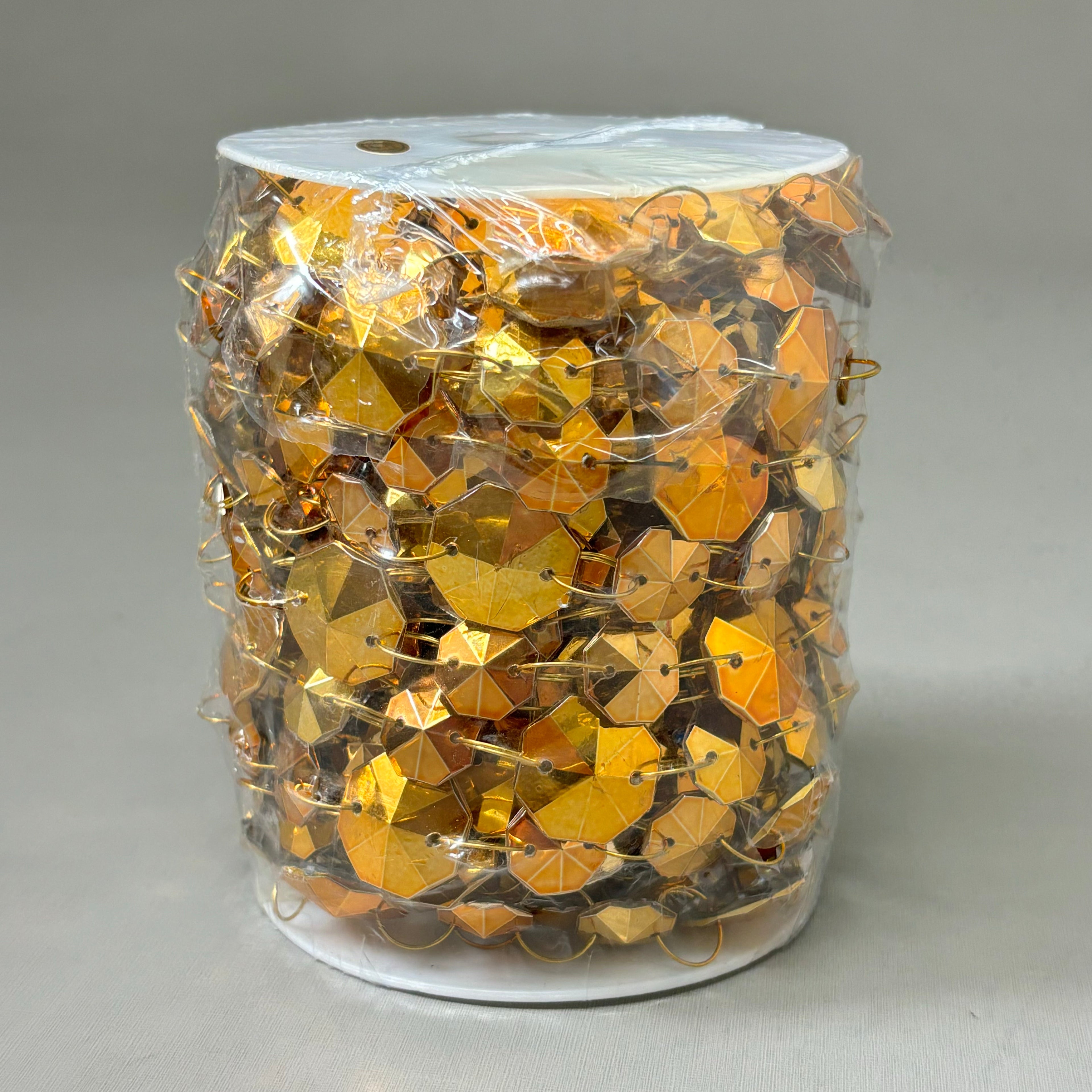 RAZ IMPORTS Christmas Garland Crystal Jewels Plastic & Iron 10 Yard Gold G4202292
